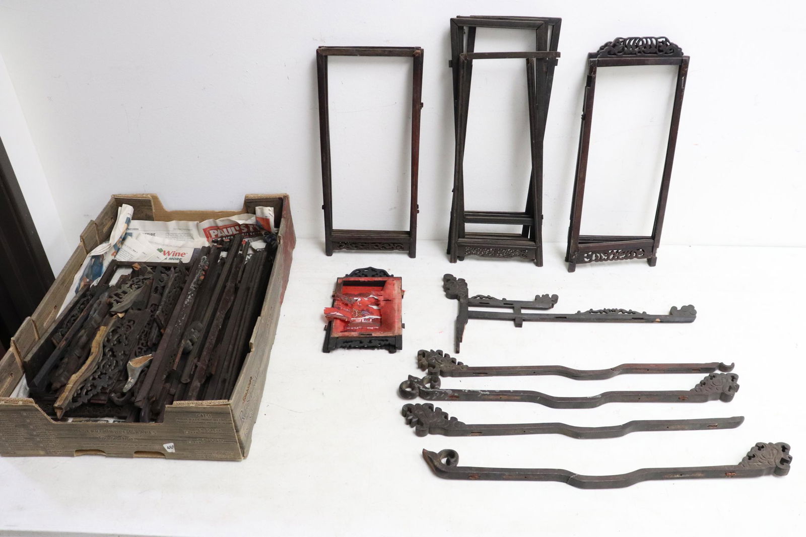 Lg lot of antique picture frame and lantern parts (1 of 9)
