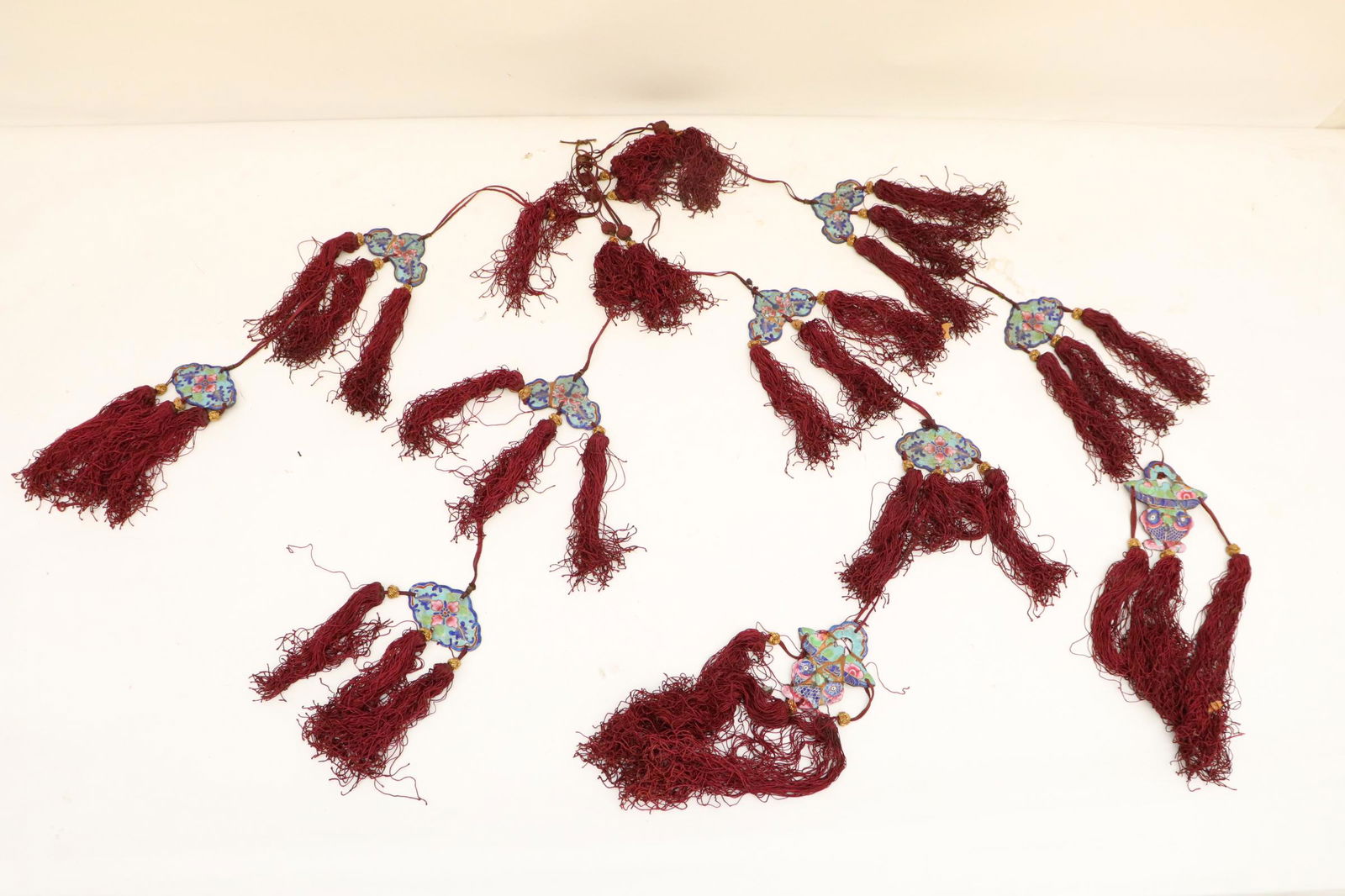 10 Chinese antique enamel on copper ornament (1 of 11)