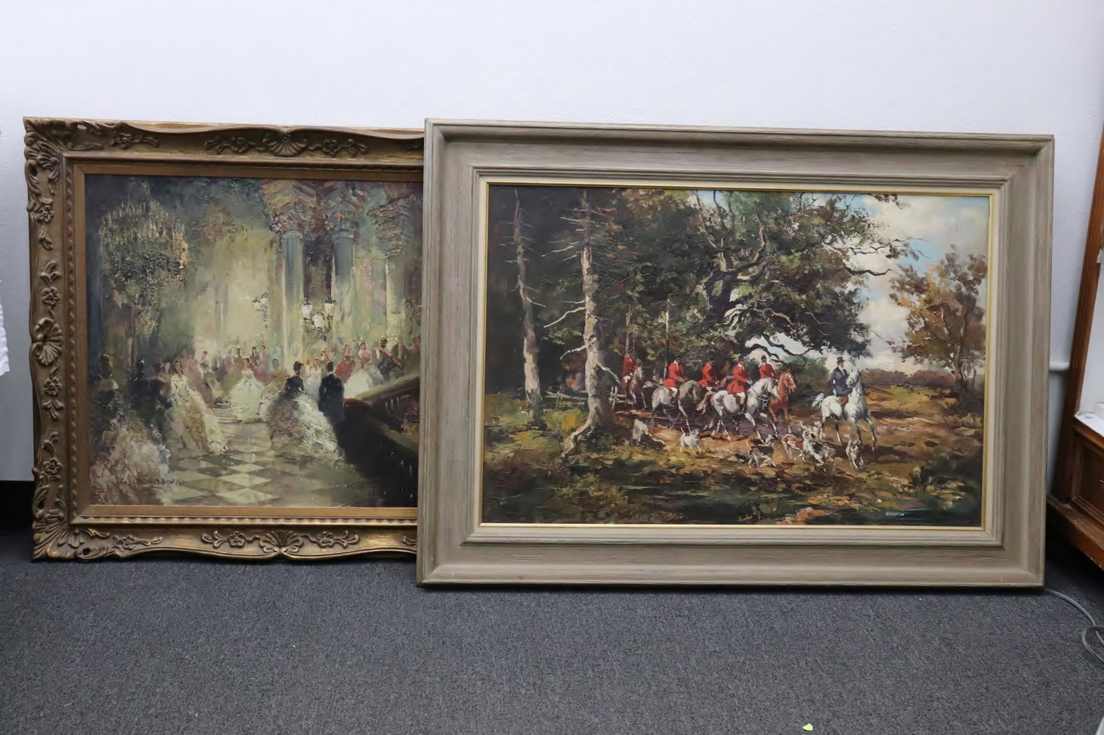 2 large oil on canvas paintings (1 of 10)