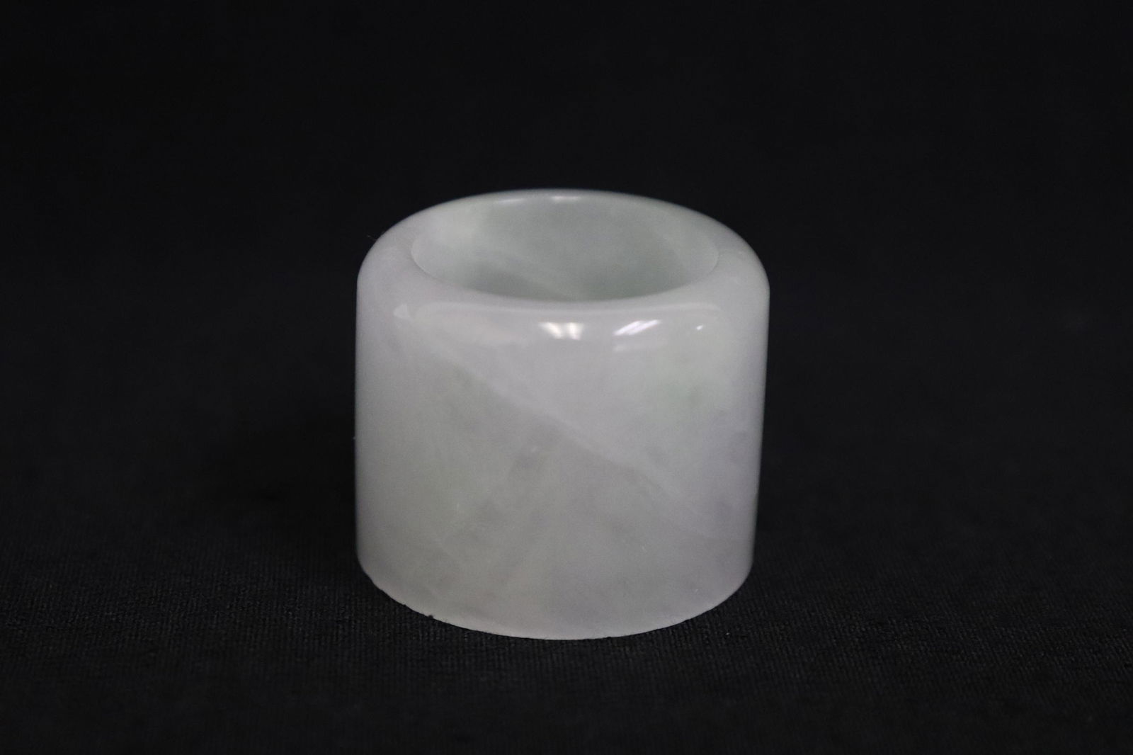 jadeite like stone carved archer's ring (1 of 10)