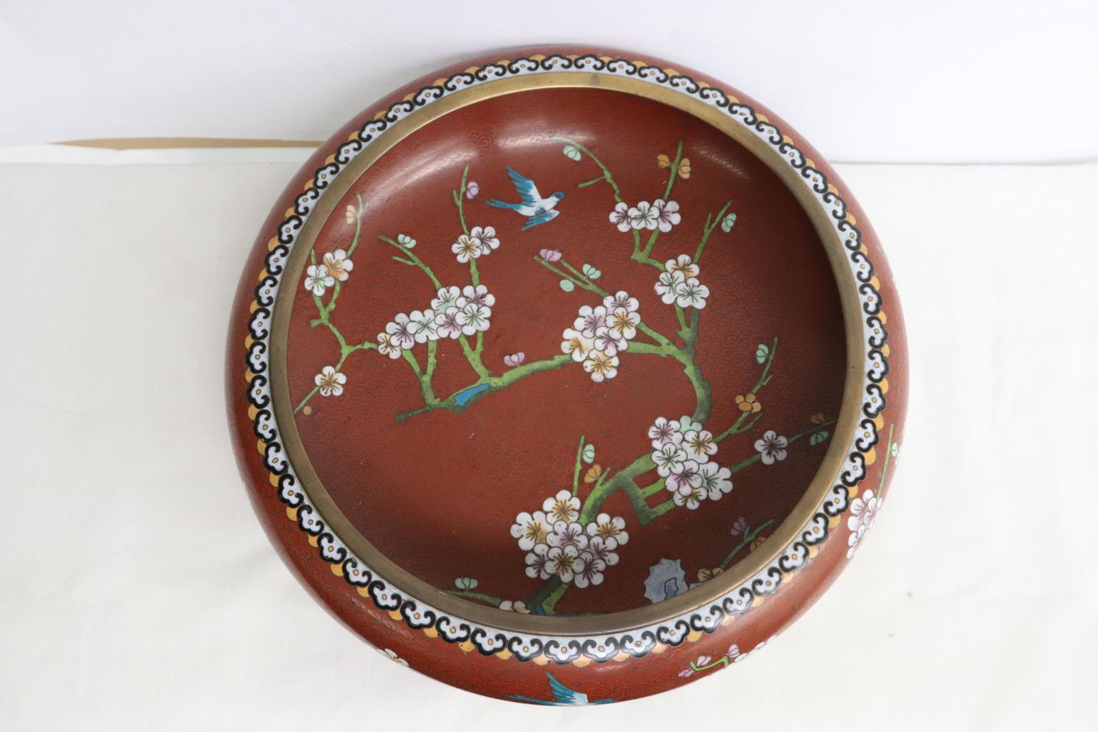 Large Chinese cloisonne basin (1 of 10)