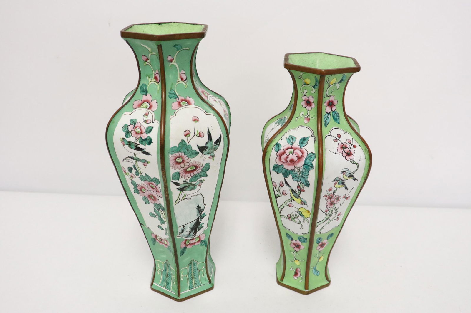 2 Chinese enamel on copper vases (1 of 11)