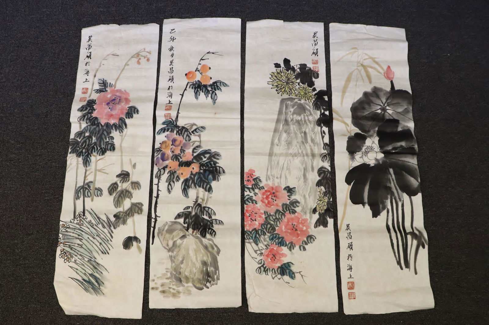 4 Chinese print panels (1 of 10)