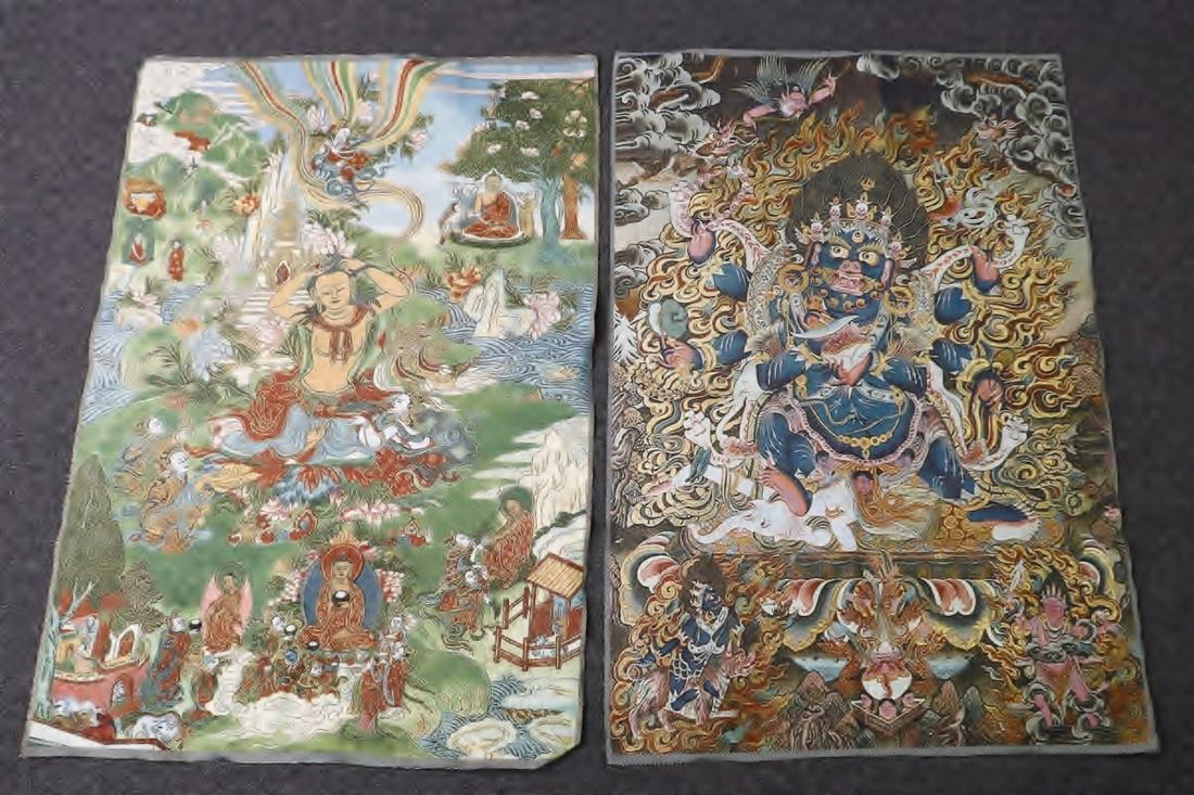 2 Chinese embroidery style panels (1 of 9)