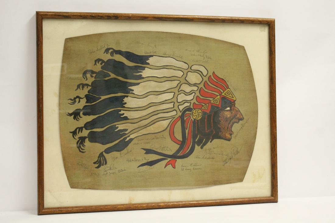 vintage oil/ pastel painting on cloth, signed (1 of 11)