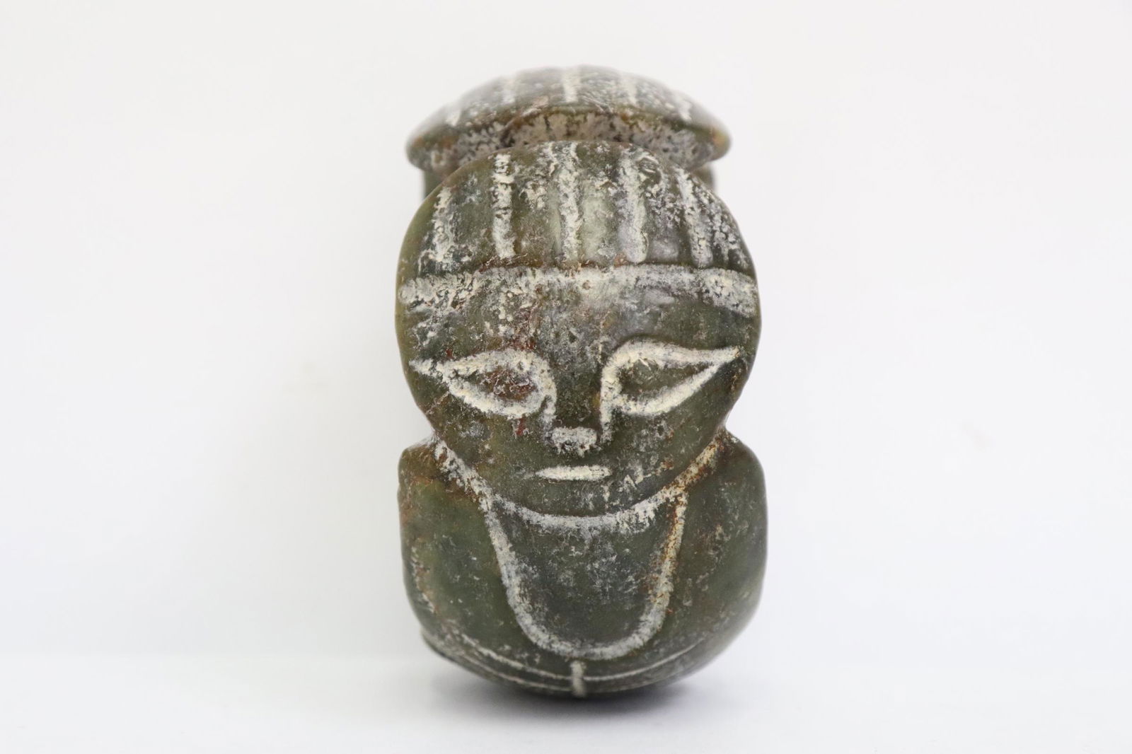 Unusual Chinese jade like stone bangle (1 of 9)