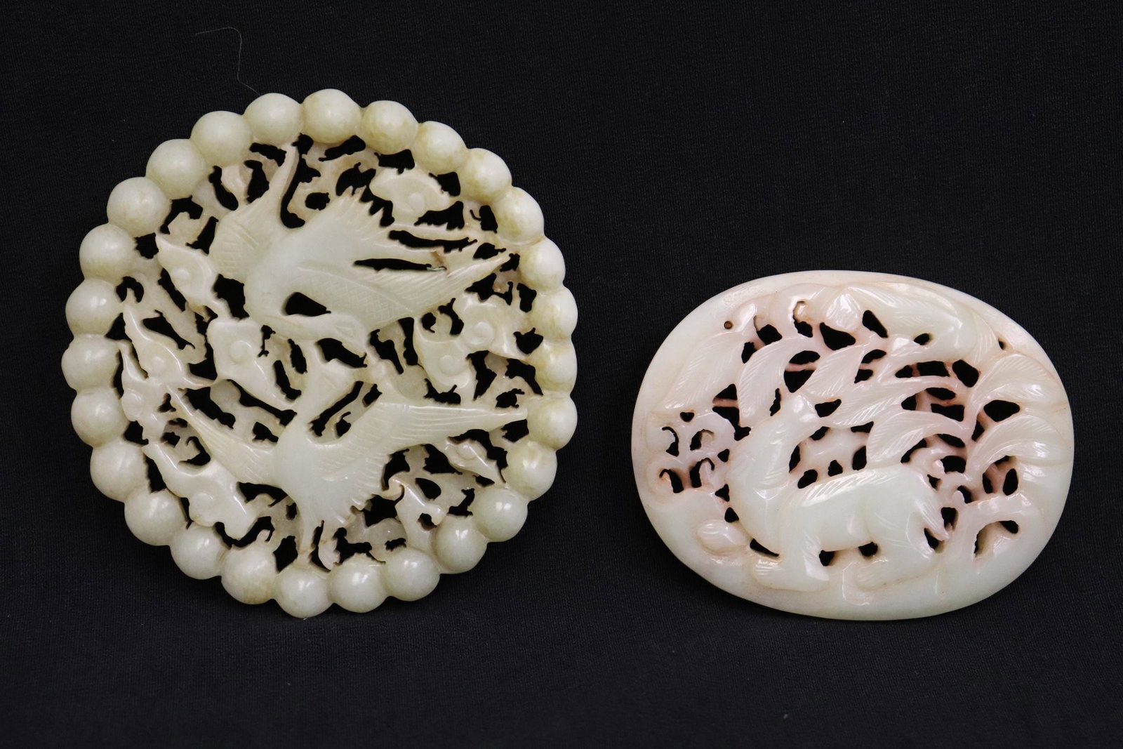 2 large Chinese jade carved ornaments (1 of 10)