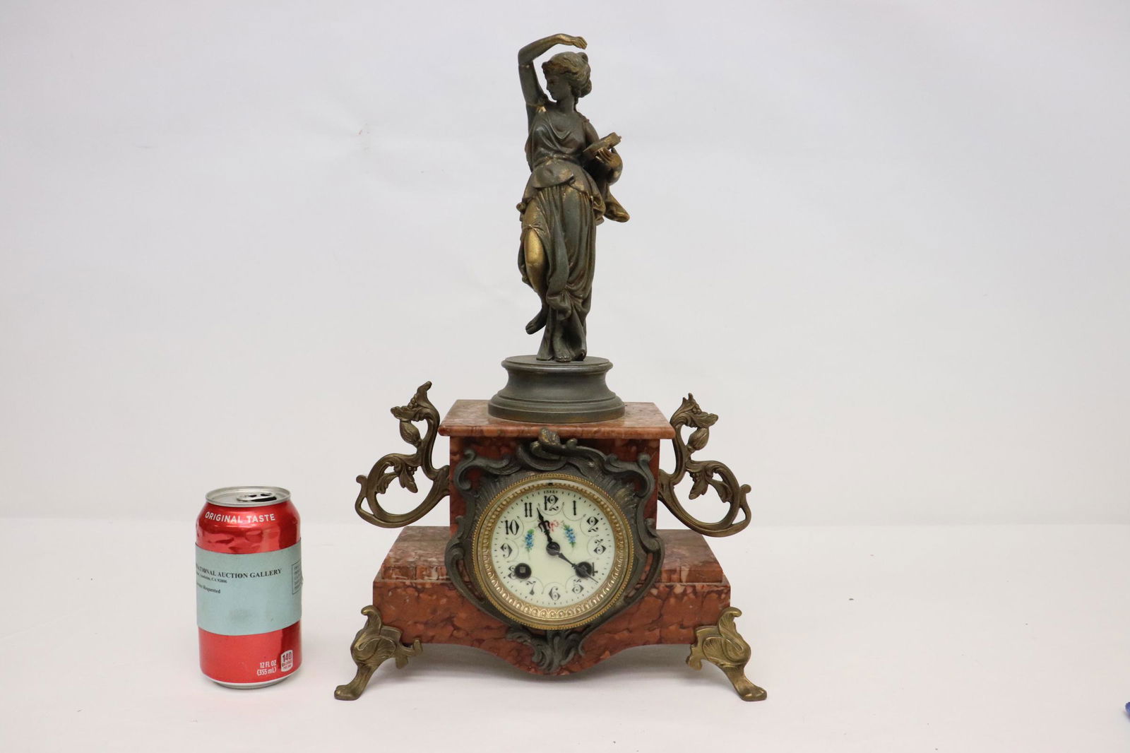 Antique French marble based table clock (1 of 10)