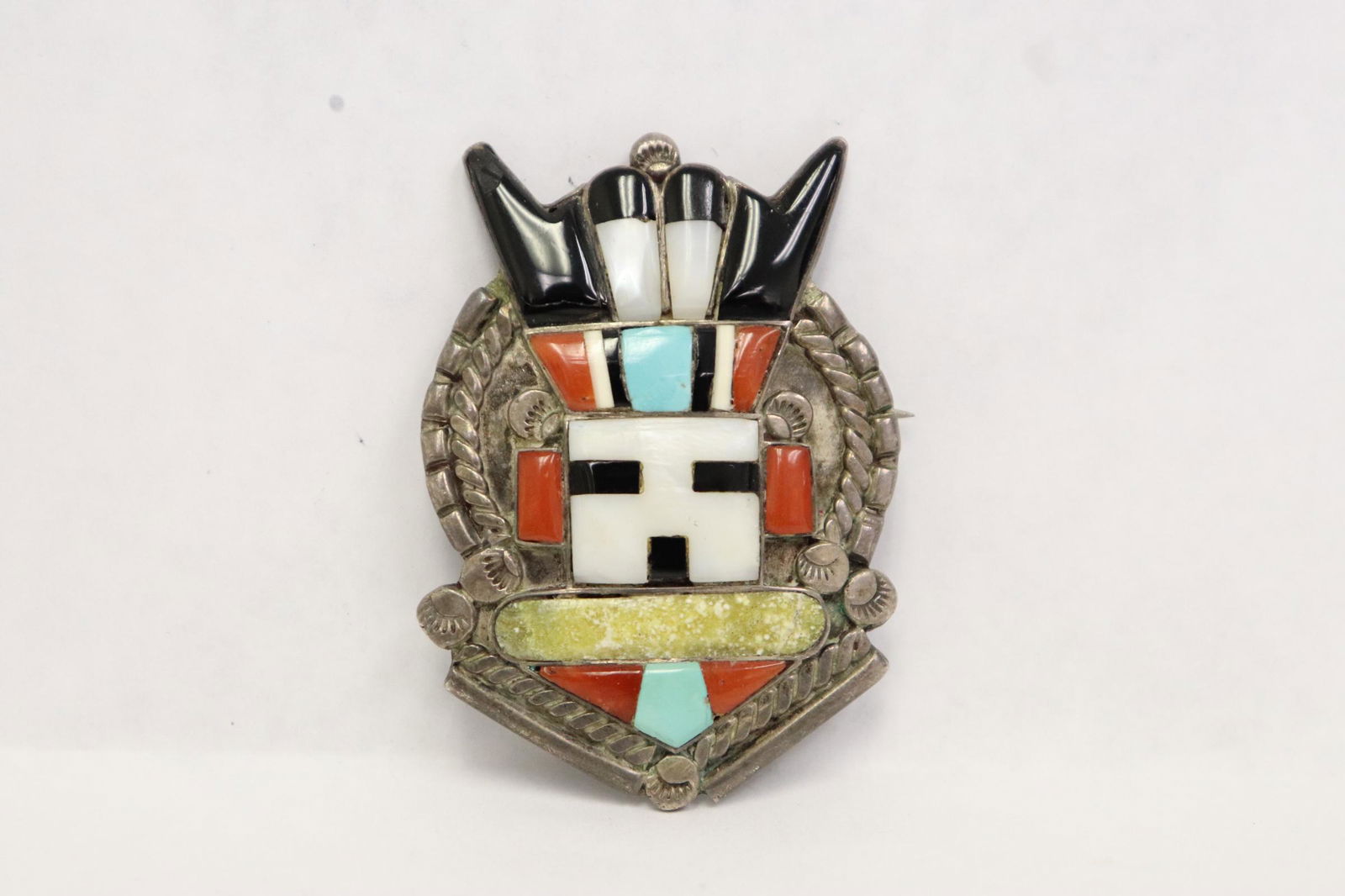 A sterling brooch by Anthony and Rita Edaakie (1 of 10)