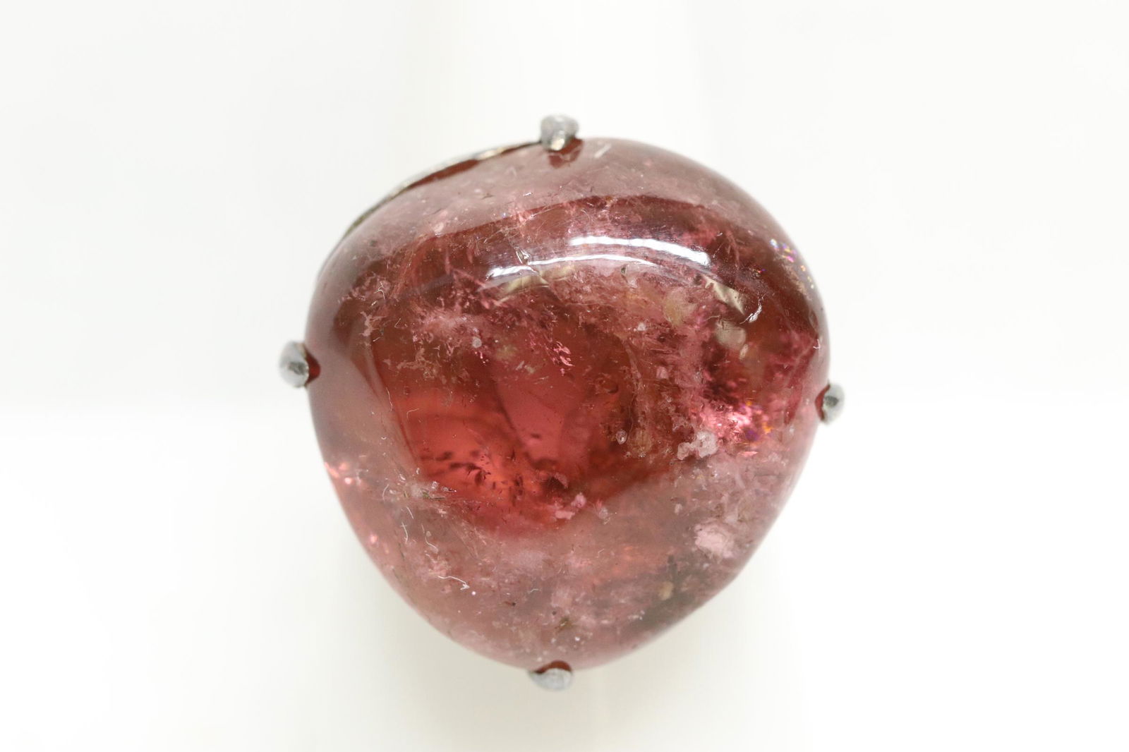 Antique Chinese silver ring with pink tourmaline (1 of 10)