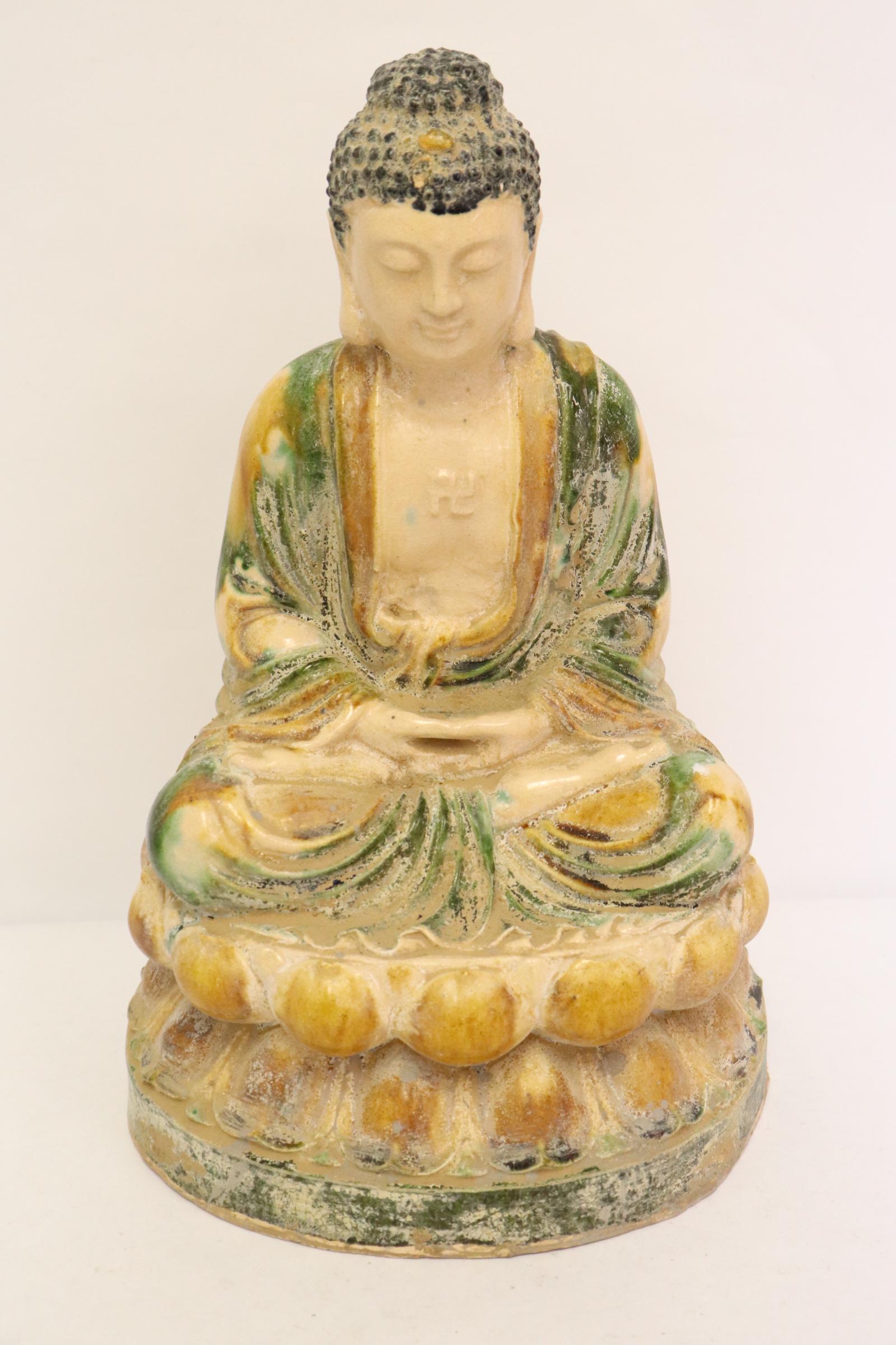 Sancai style sculpture of deity (1 of 9)