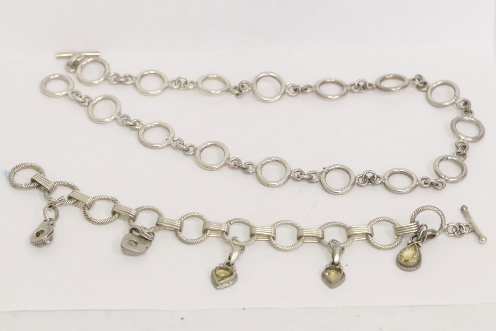 Sterling link necklace, & a sterling link bracelet (1 of 13)