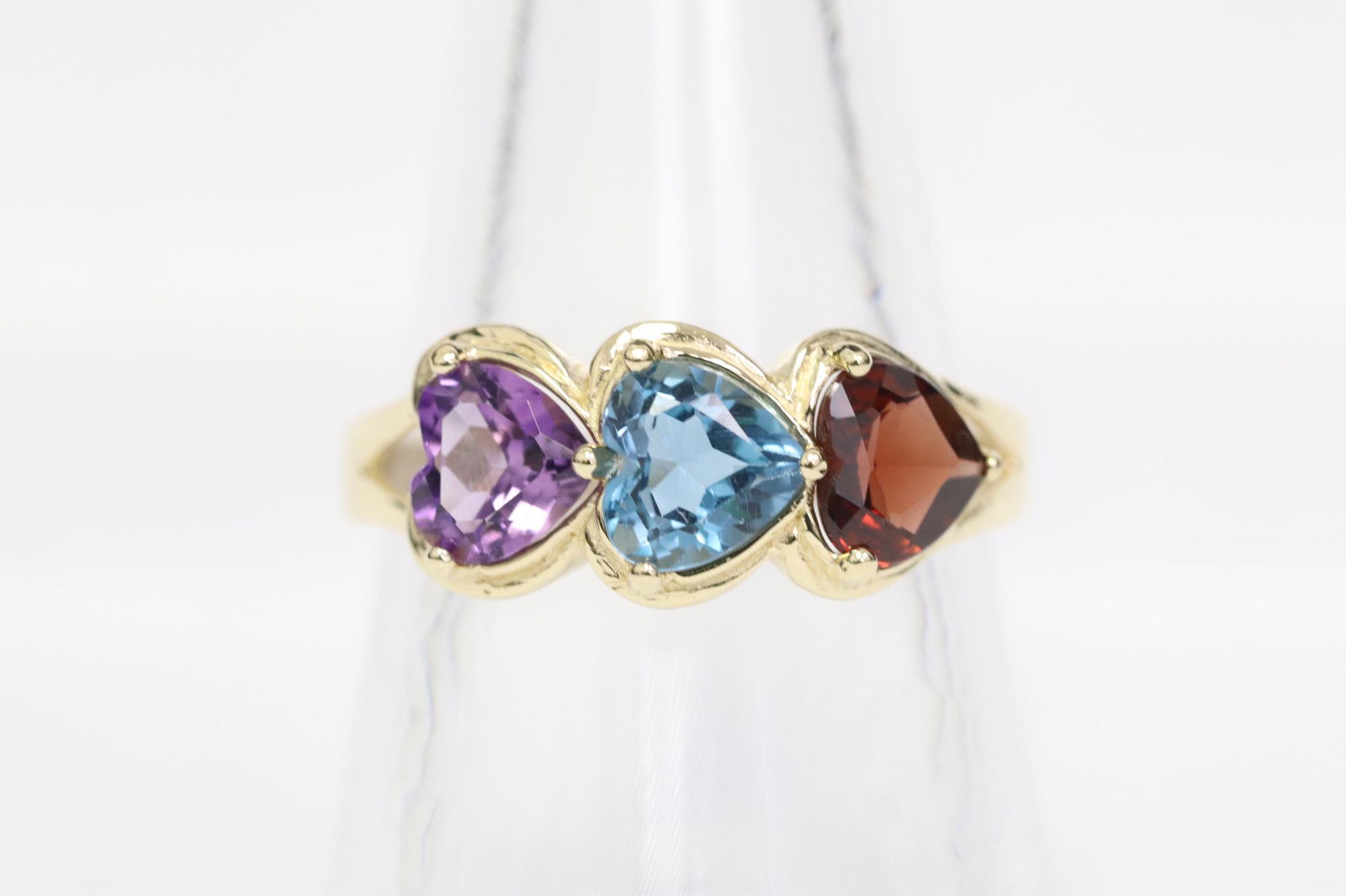14K Y/G ring set with topaz and amethyst (1 of 10)