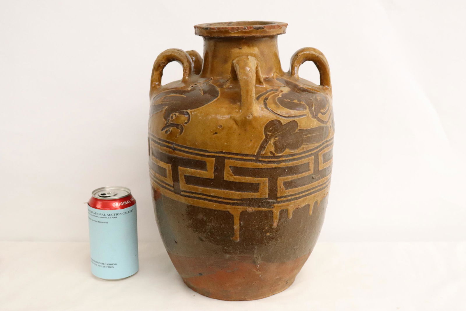 Large Chinese brown glazed pottery storage jar (1 of 12)