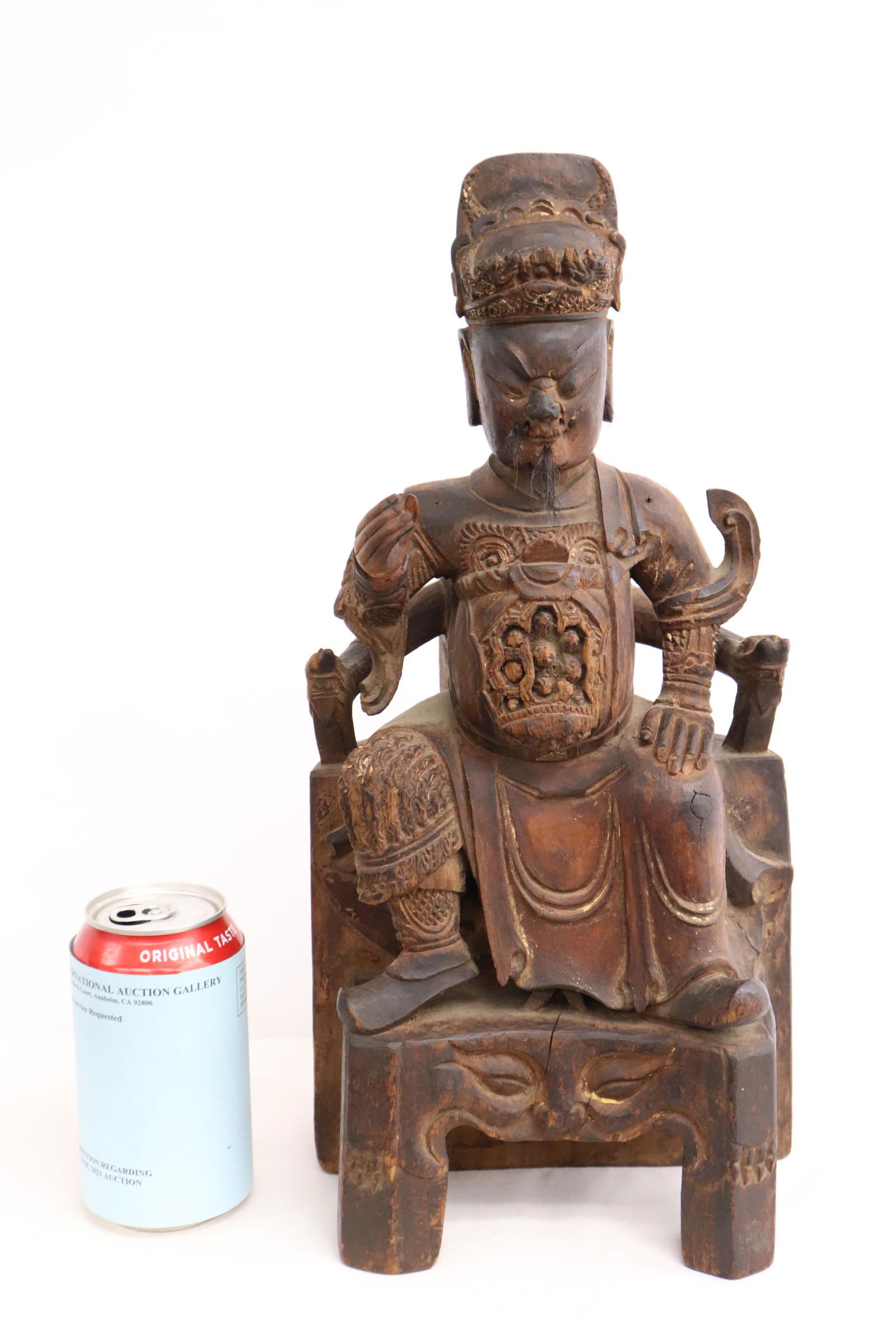 Chinese Ming wood carved deity (1 of 13)