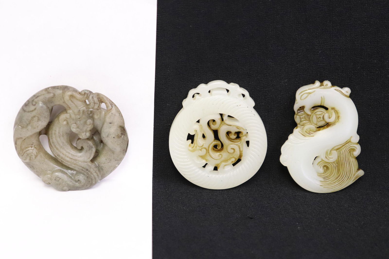 3 Chinese jade like ornaments (1 of 10)