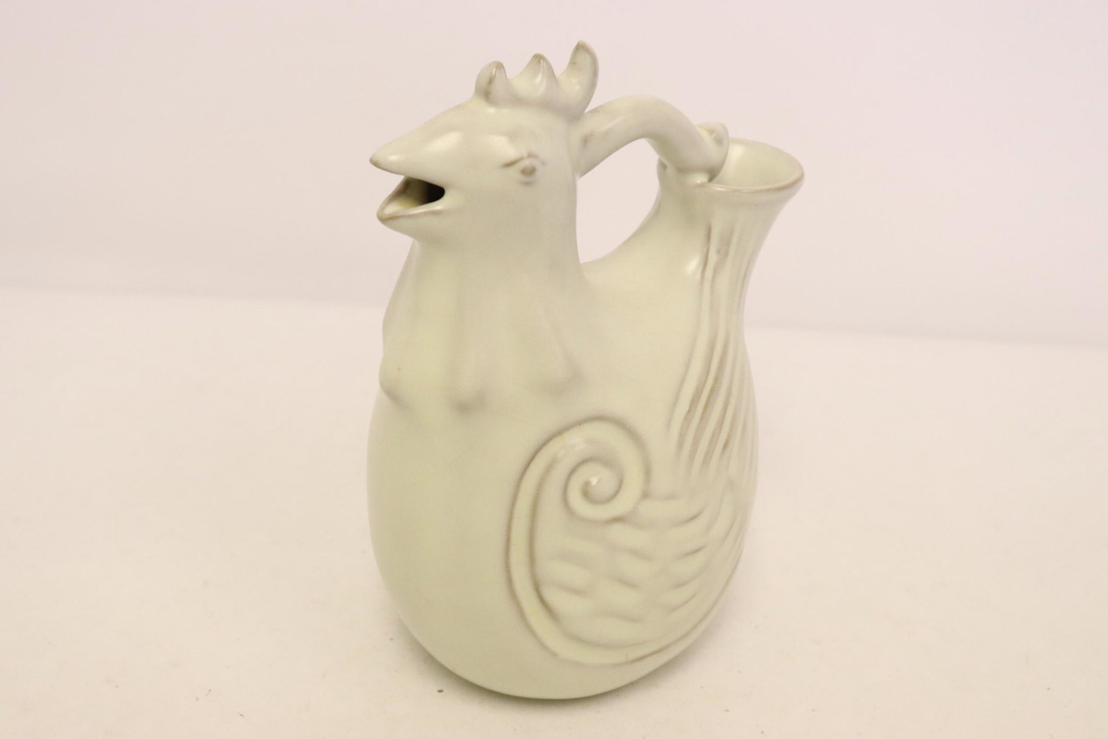 A Song style porcelain wine server: A Song style porcelain wine server, 6"Hx4.4"x2.9"