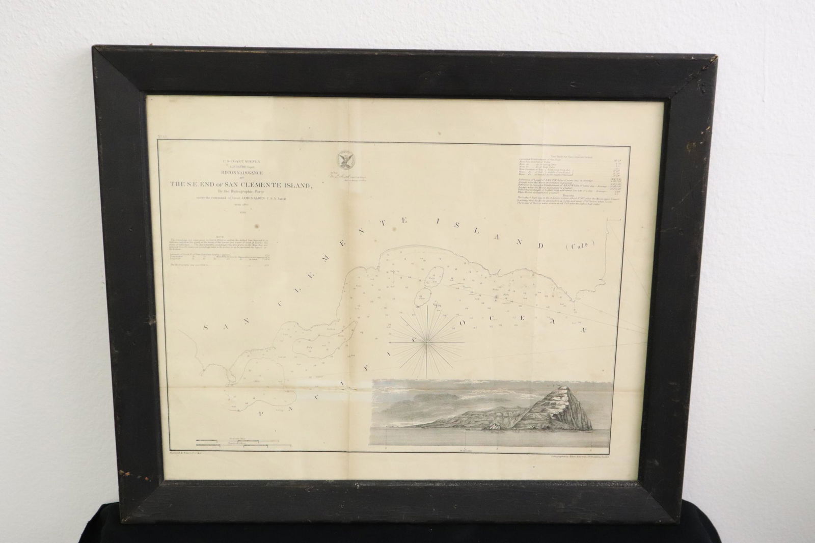 antique map of San Clemente Island, dated 1856 (1 of 11)