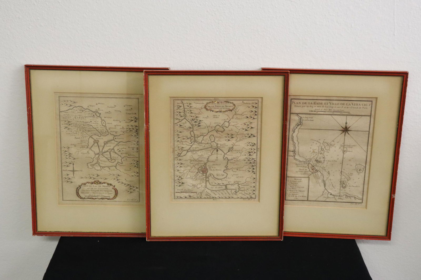 3 antique maps of Mexico, 2 dated 1754 (1 of 10)
