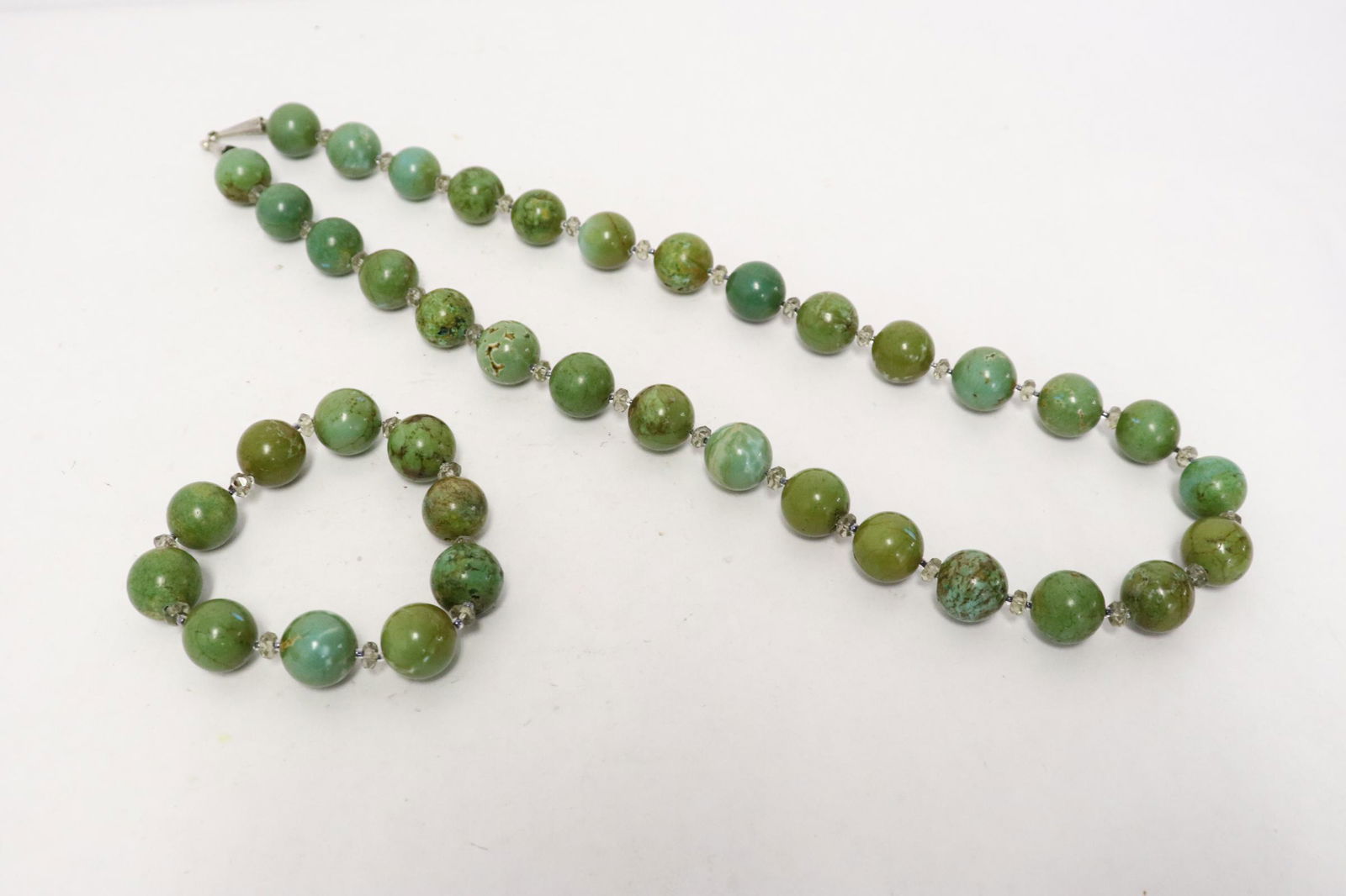 Vintage Chinese turquoise bead necklace & bracelet (1 of 13)