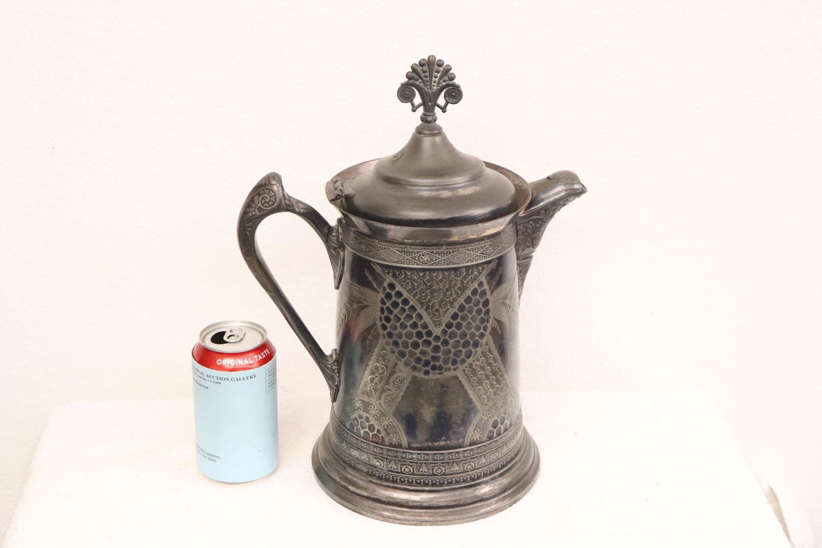 Large Victorian silverplate pitcher (1 of 10)