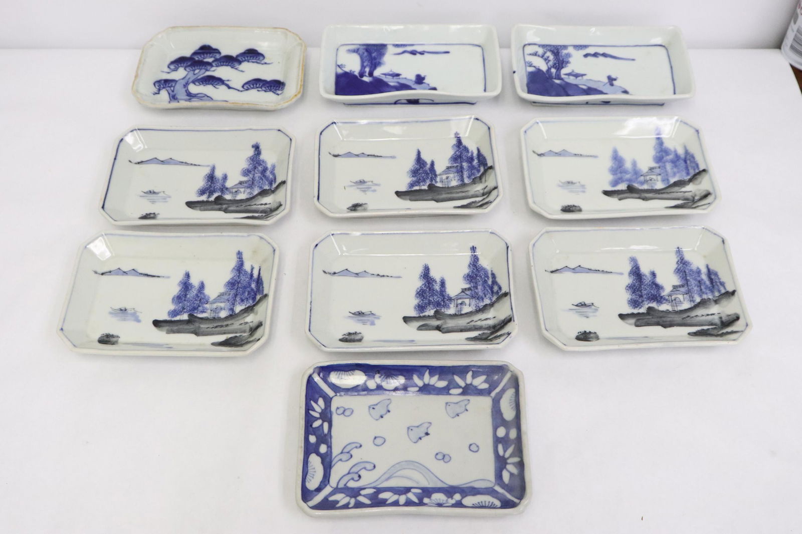 10 antique Chinese/ Japanese porcelain plates (1 of 11)