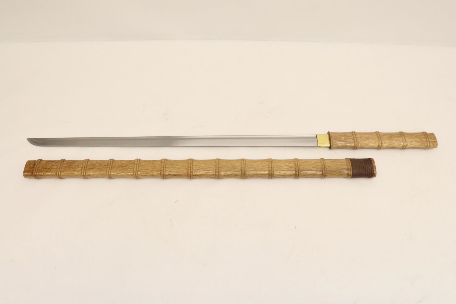 Japanese style sword with wood scabbard (1 of 9)