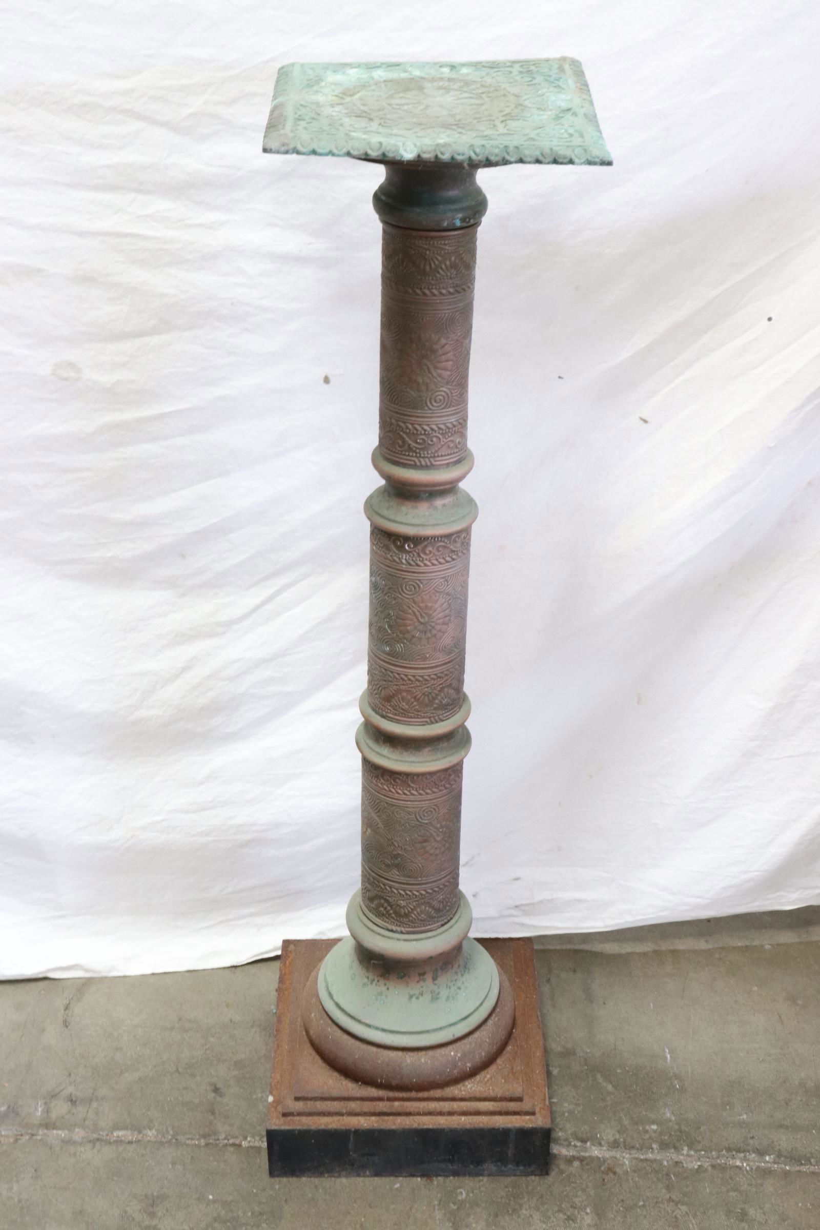 copper/ bronze pedestal stand (1 of 9)