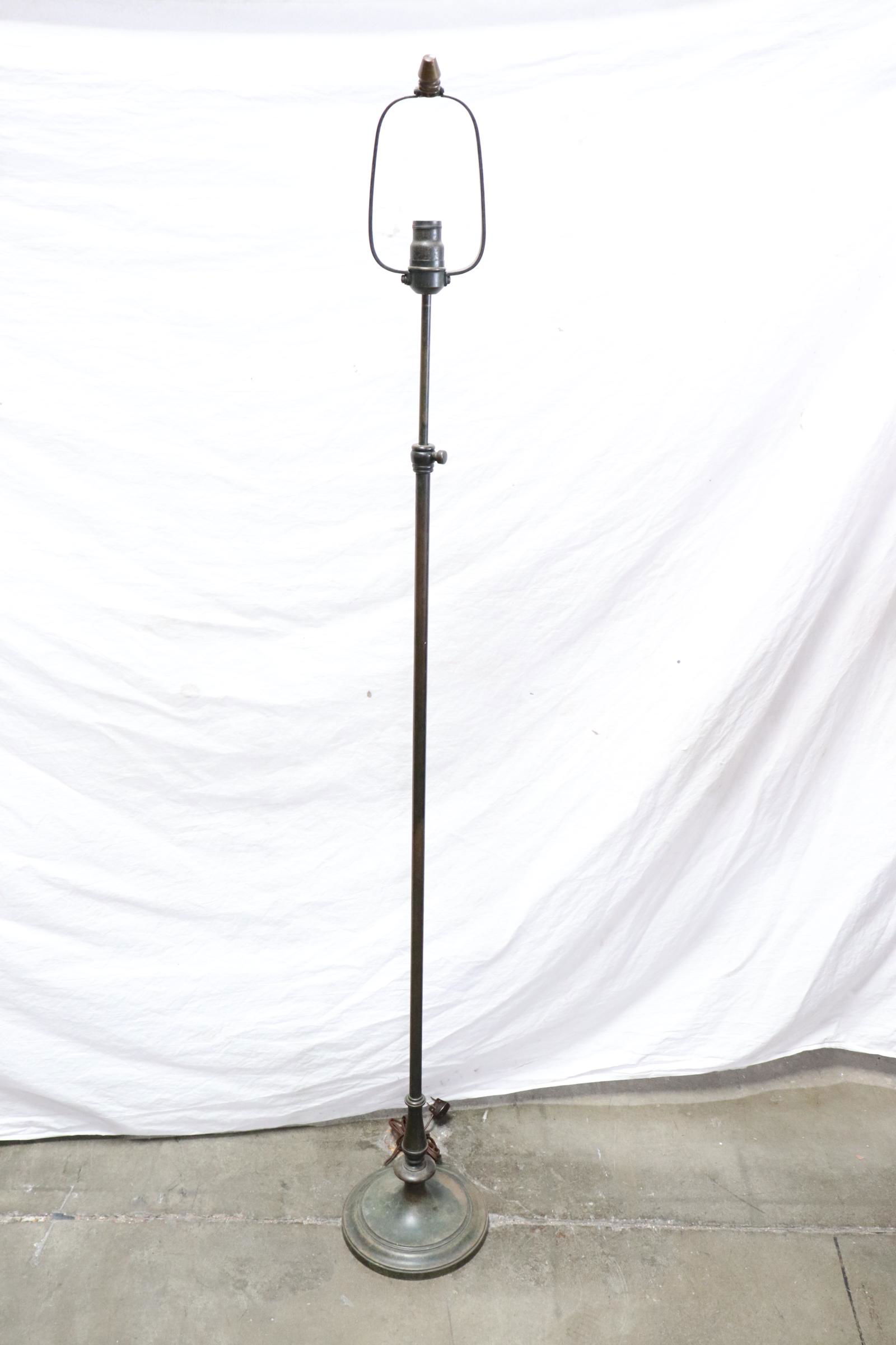 A signed Tiffany and co. bronze floor lamp (1 of 10)