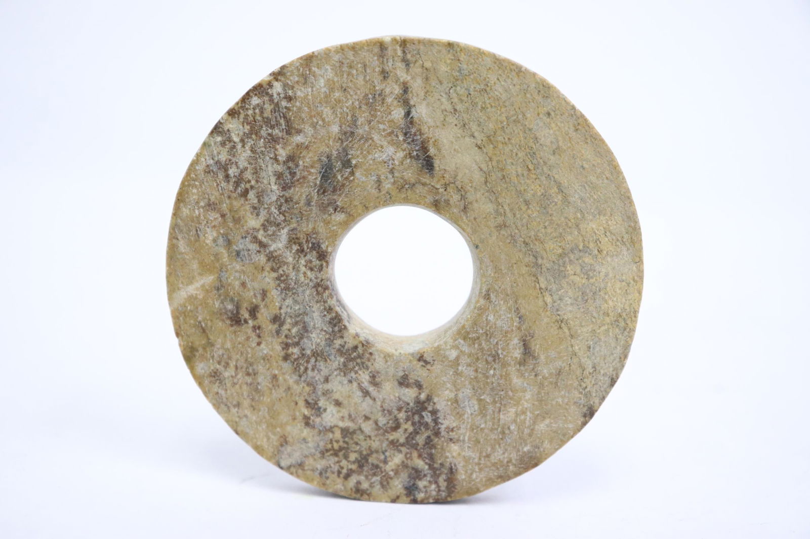 Chinese antique archaic style jade carved disc (1 of 7)