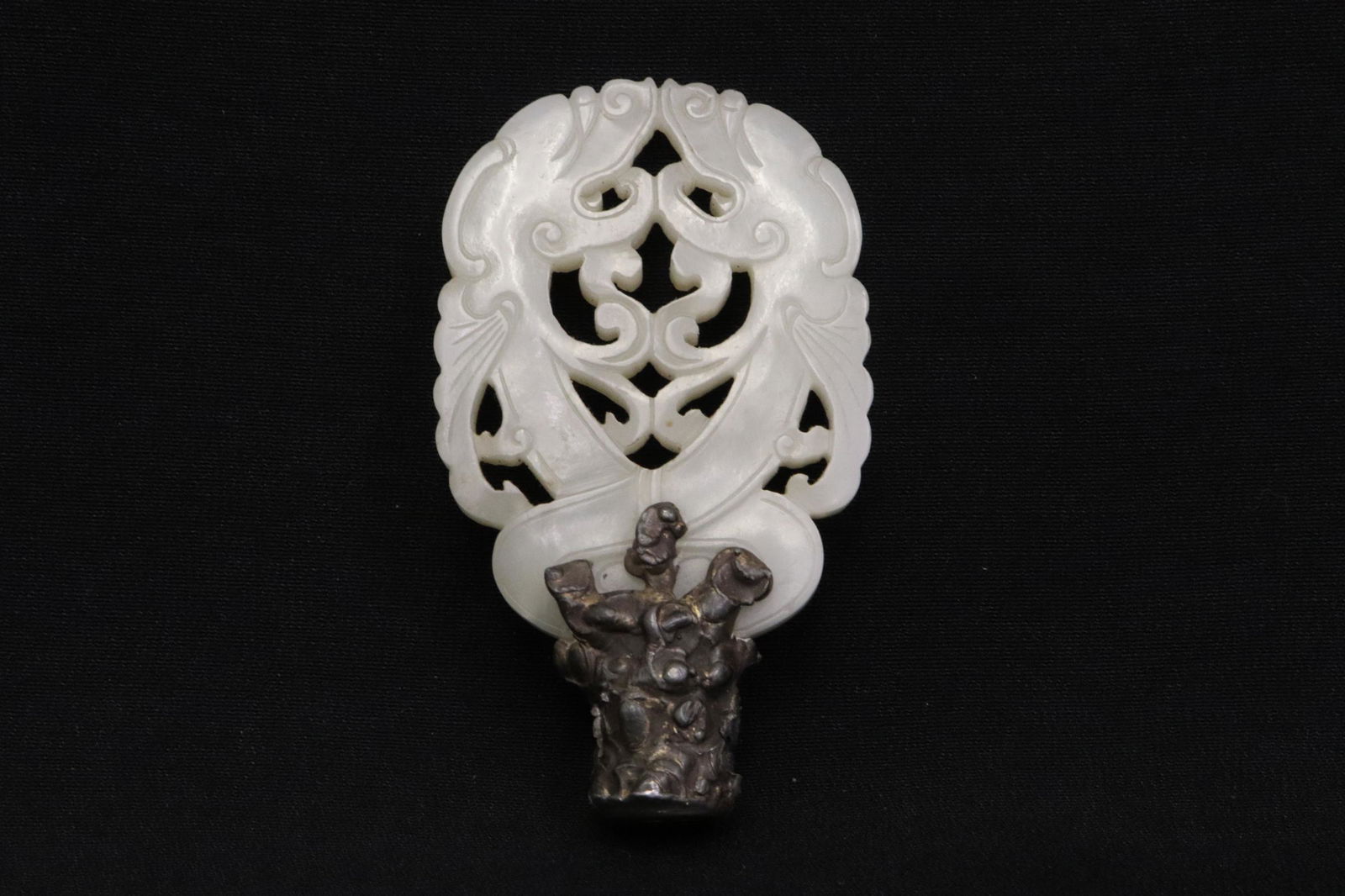Chinese antique jade carved ornament as a lamp finial (1 of 7)