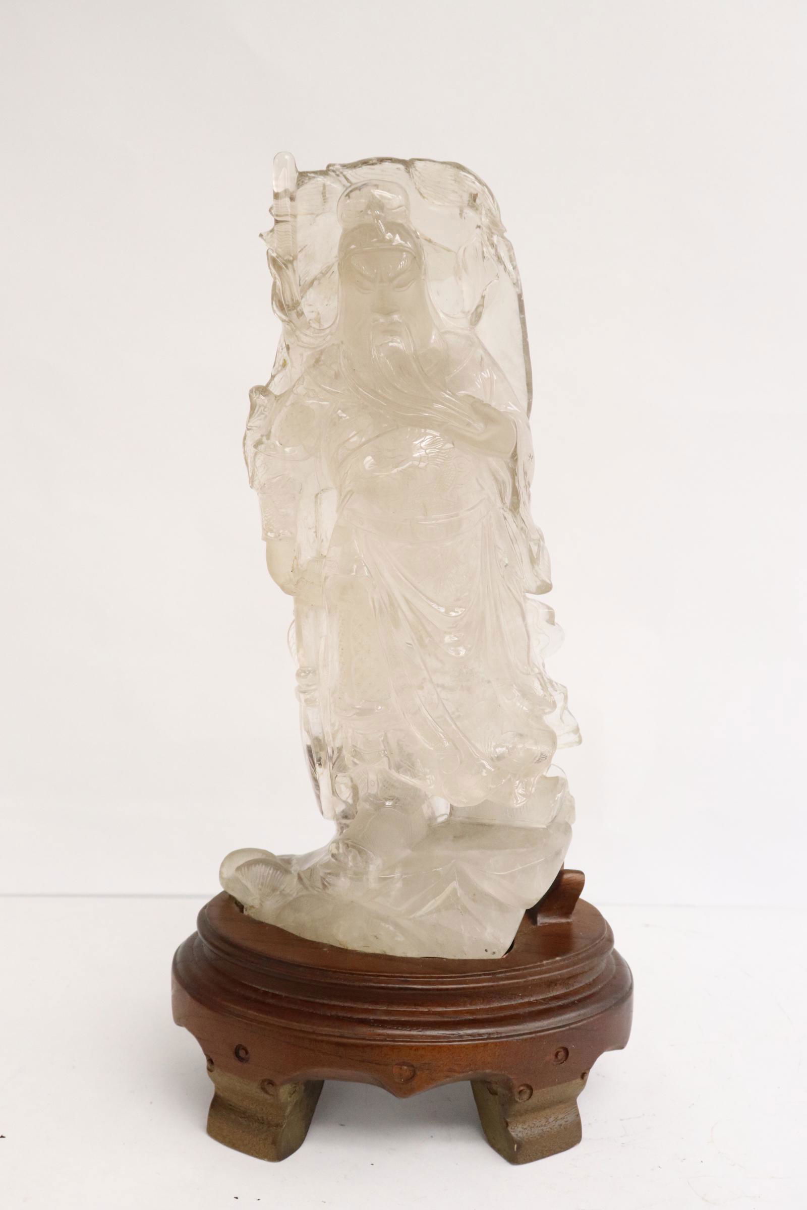 Chinese crystal sculpture of warrior (1 of 9)