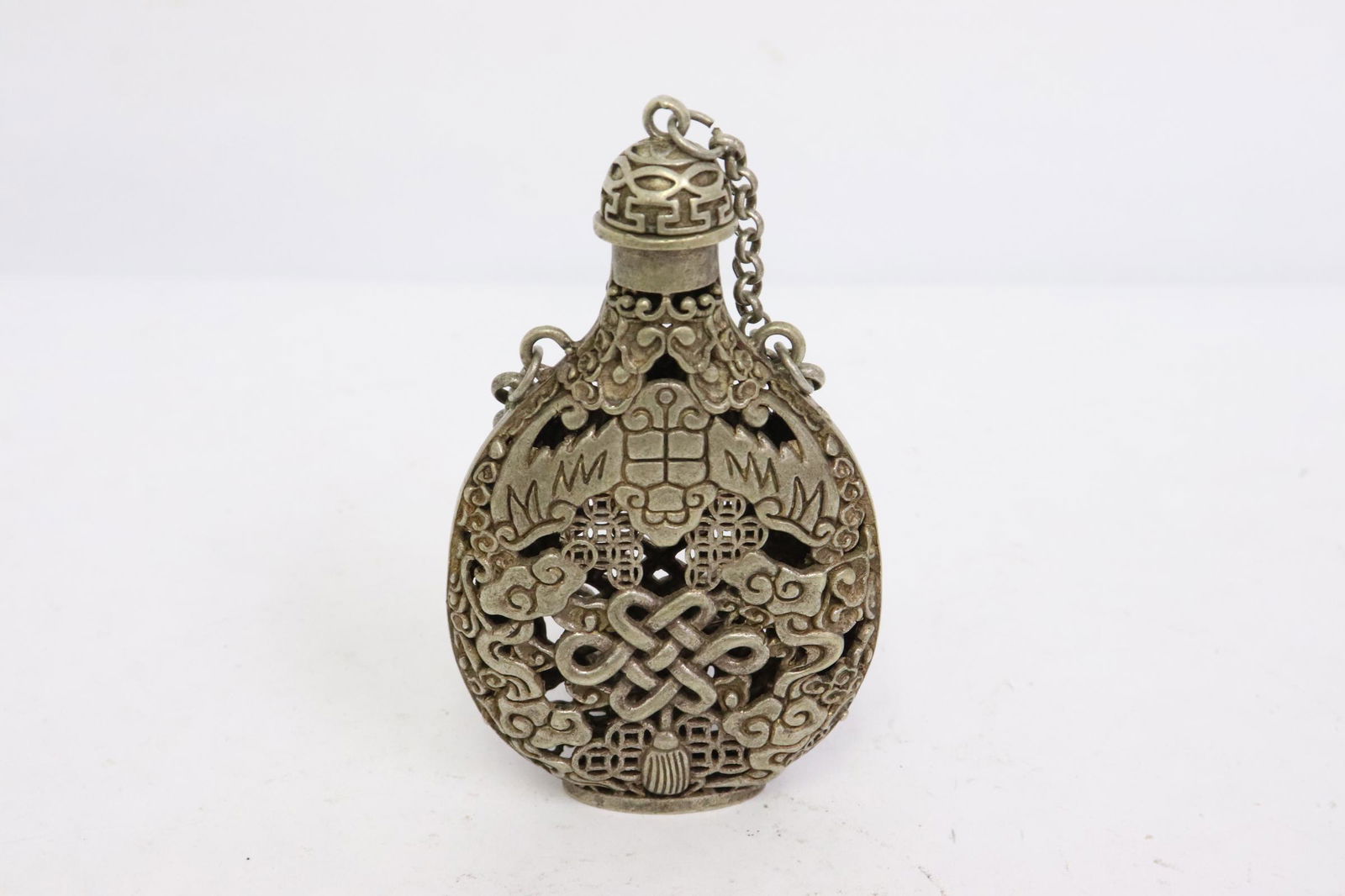 Chinese white bronze scent bottle (1 of 9)