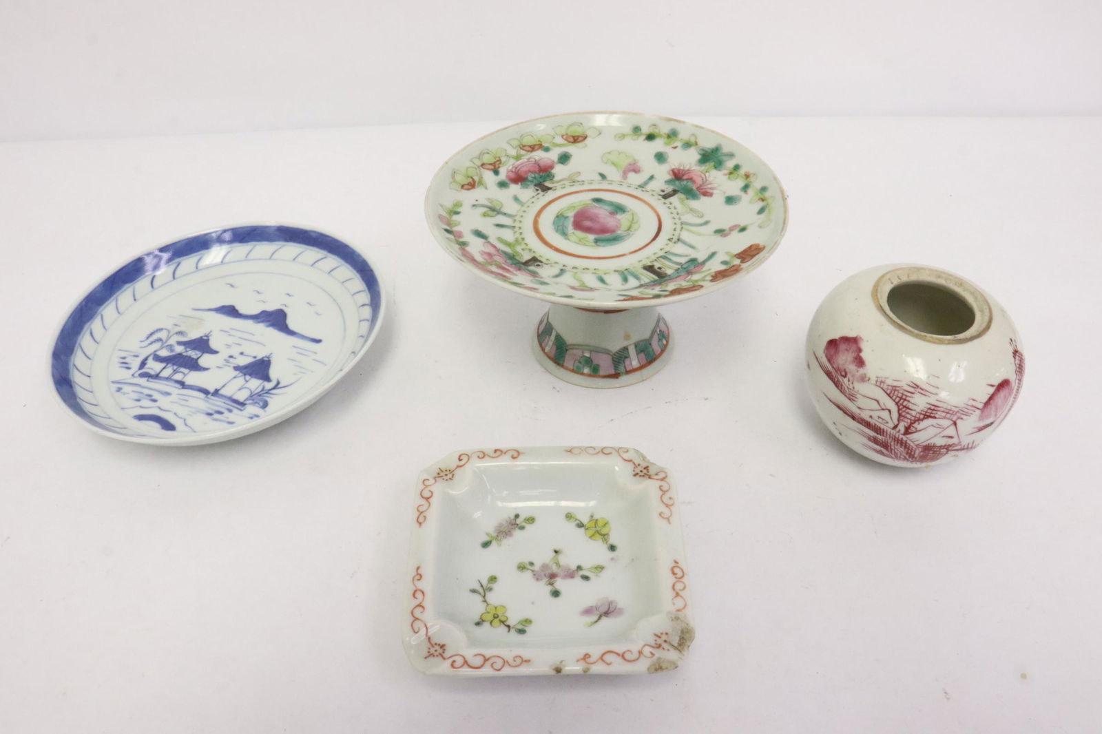 4 pieces Chinese antique porcelain (1 of 10)