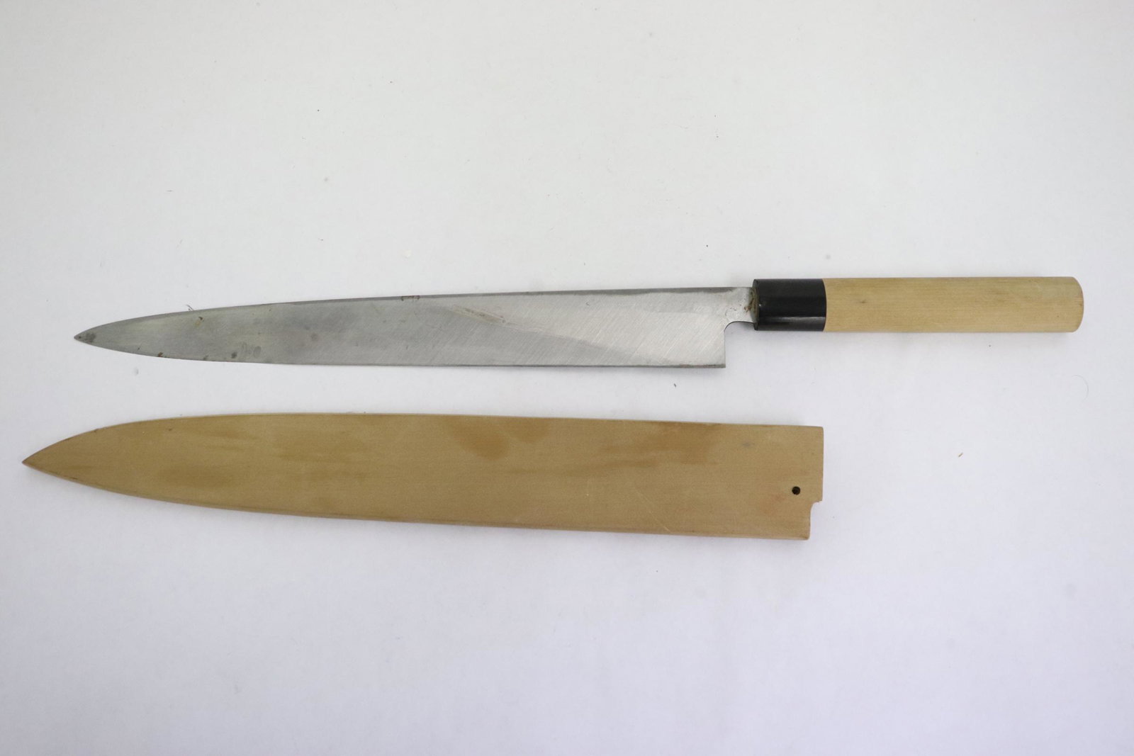 Japanese samurai sword style kitchen knife, signed (1 of 9)