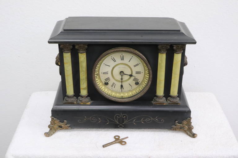 Antique ebonized keywind table clock by Seth Thomas Jan 17, 2022