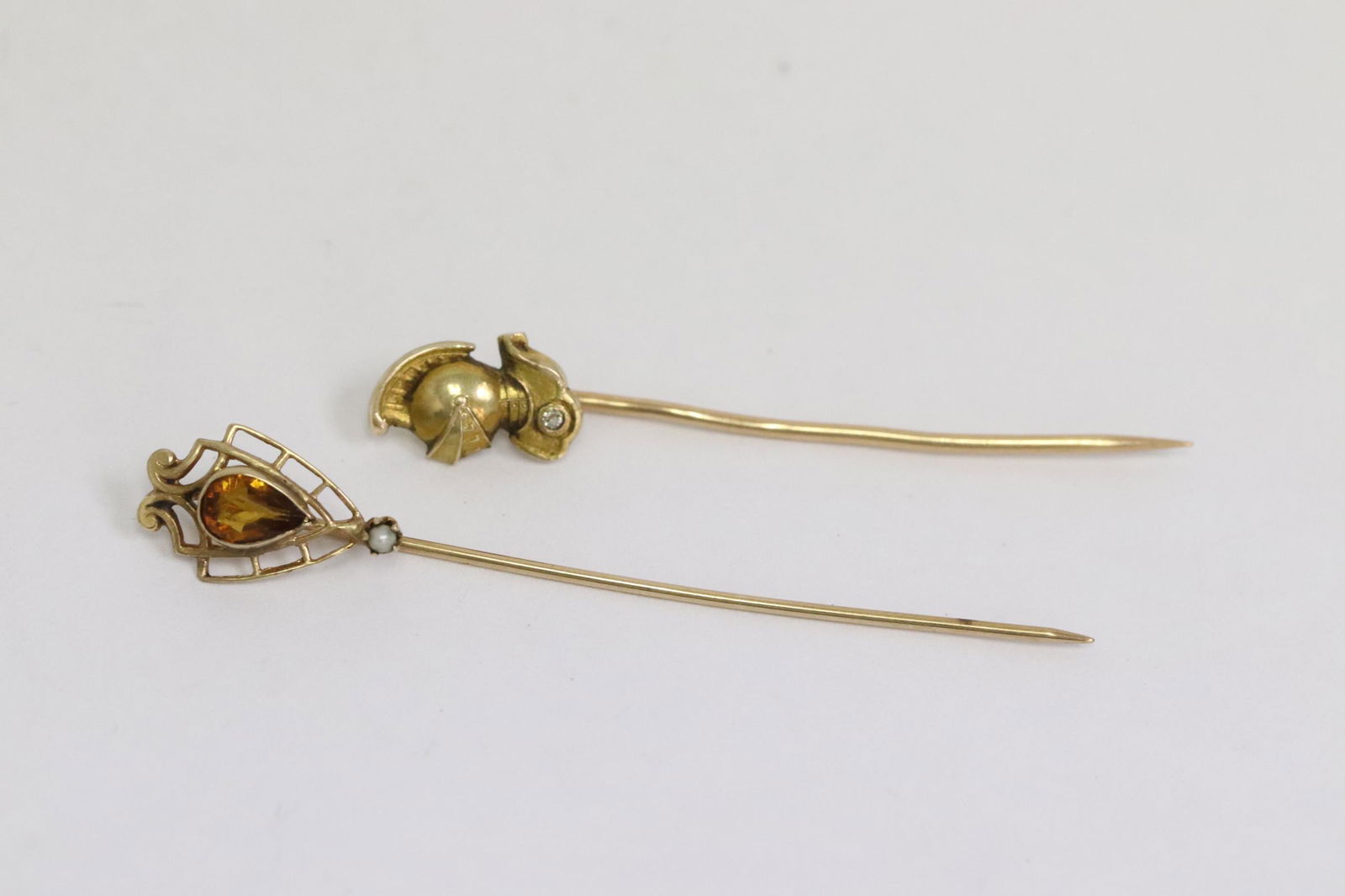 2 Victorian 14K Y/G stick pins (1 of 10)