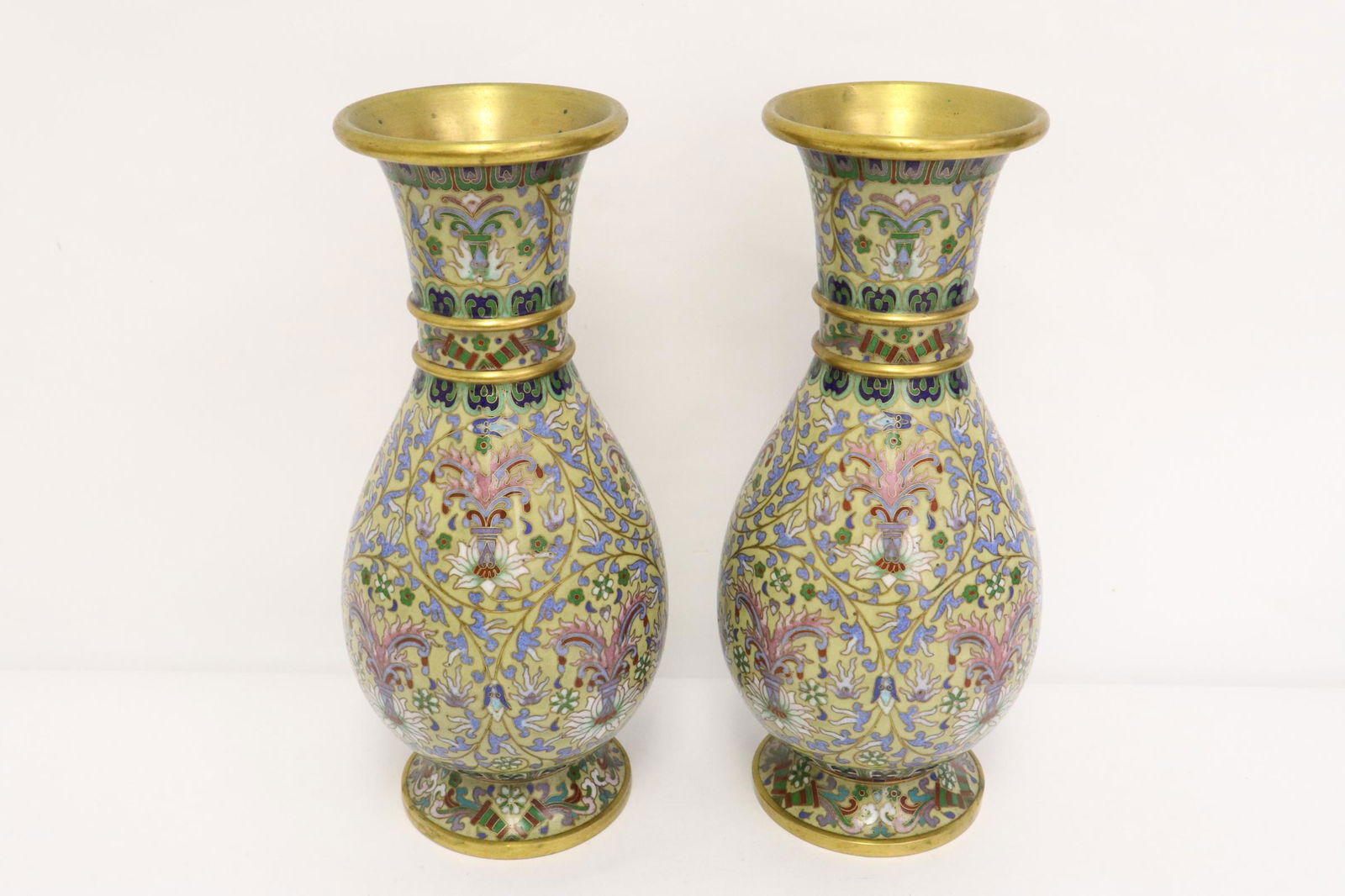 Pair Chinese cloisonne vases (1 of 12)