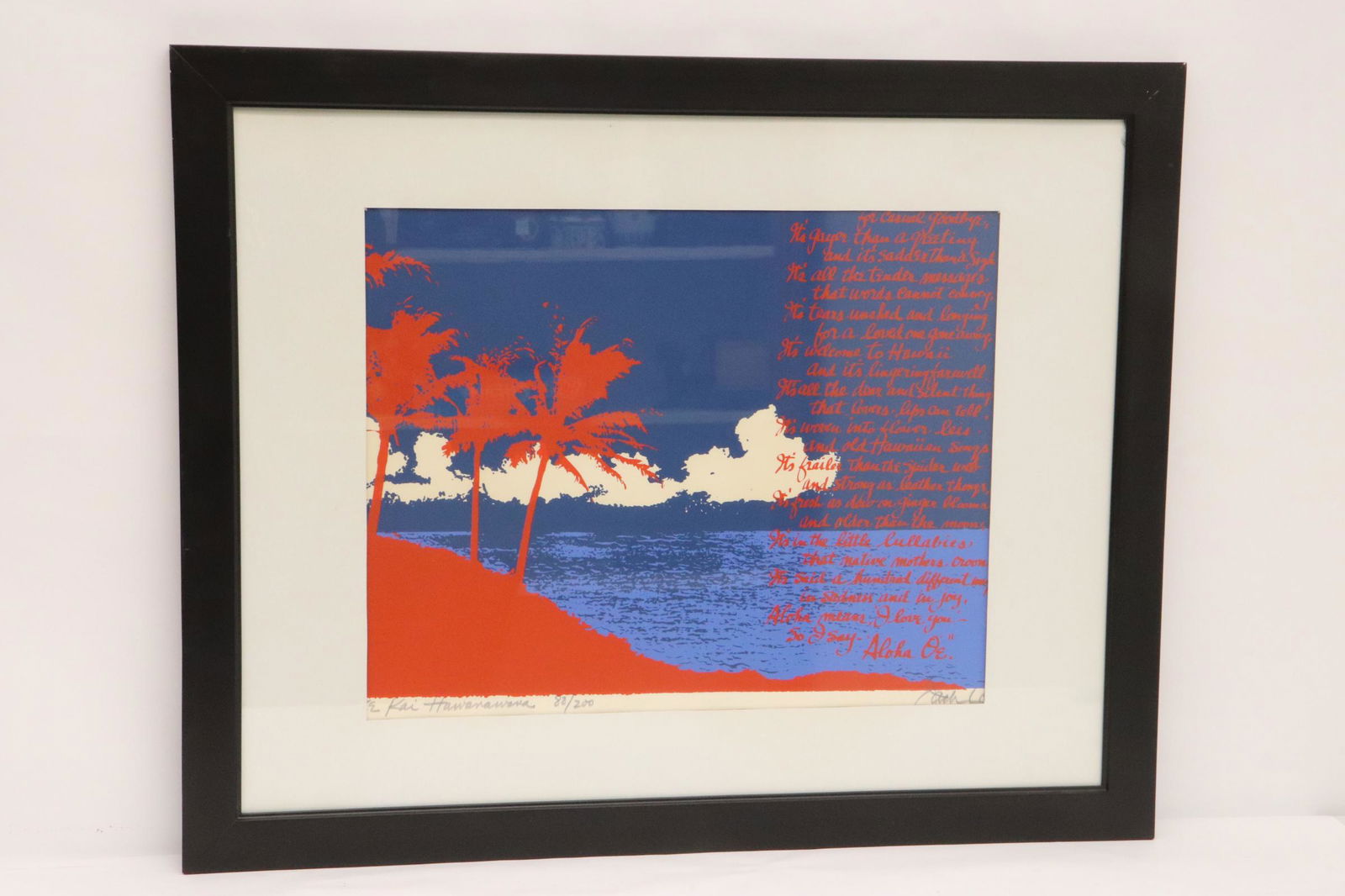 A framed Jack Lord lithography, signed (1 of 10)