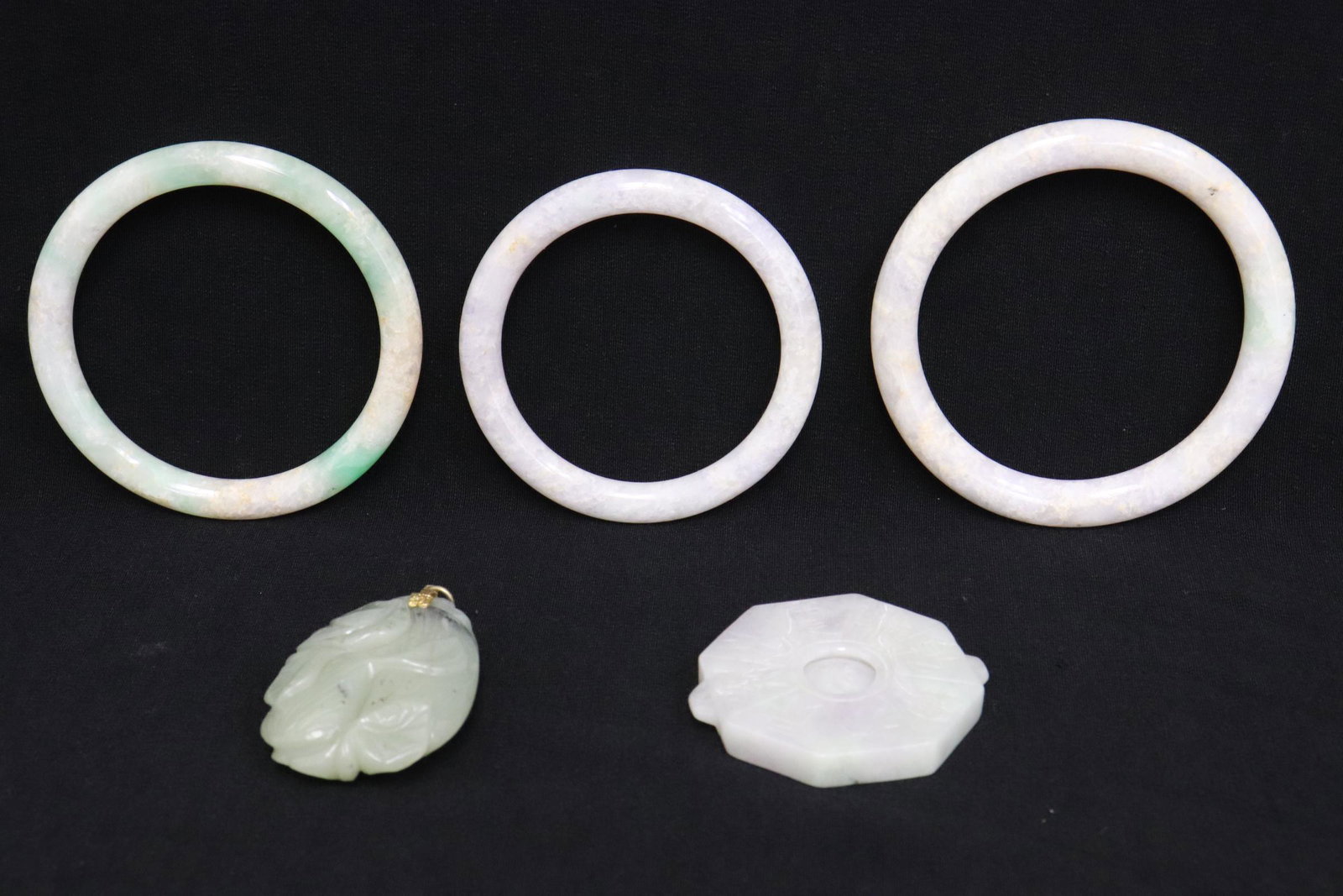 5 natural jadeite carved ornaments/ bangles (1 of 11)
