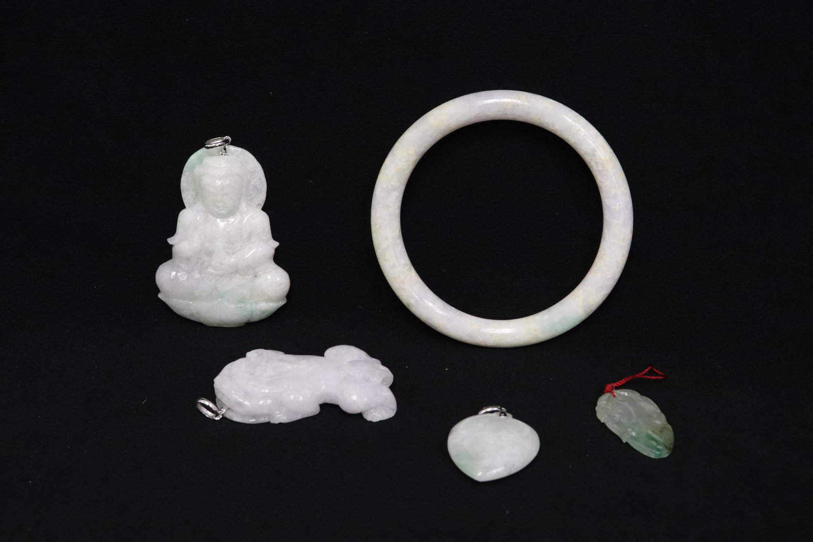 5 jadeite jade carved ornaments (1 of 10)