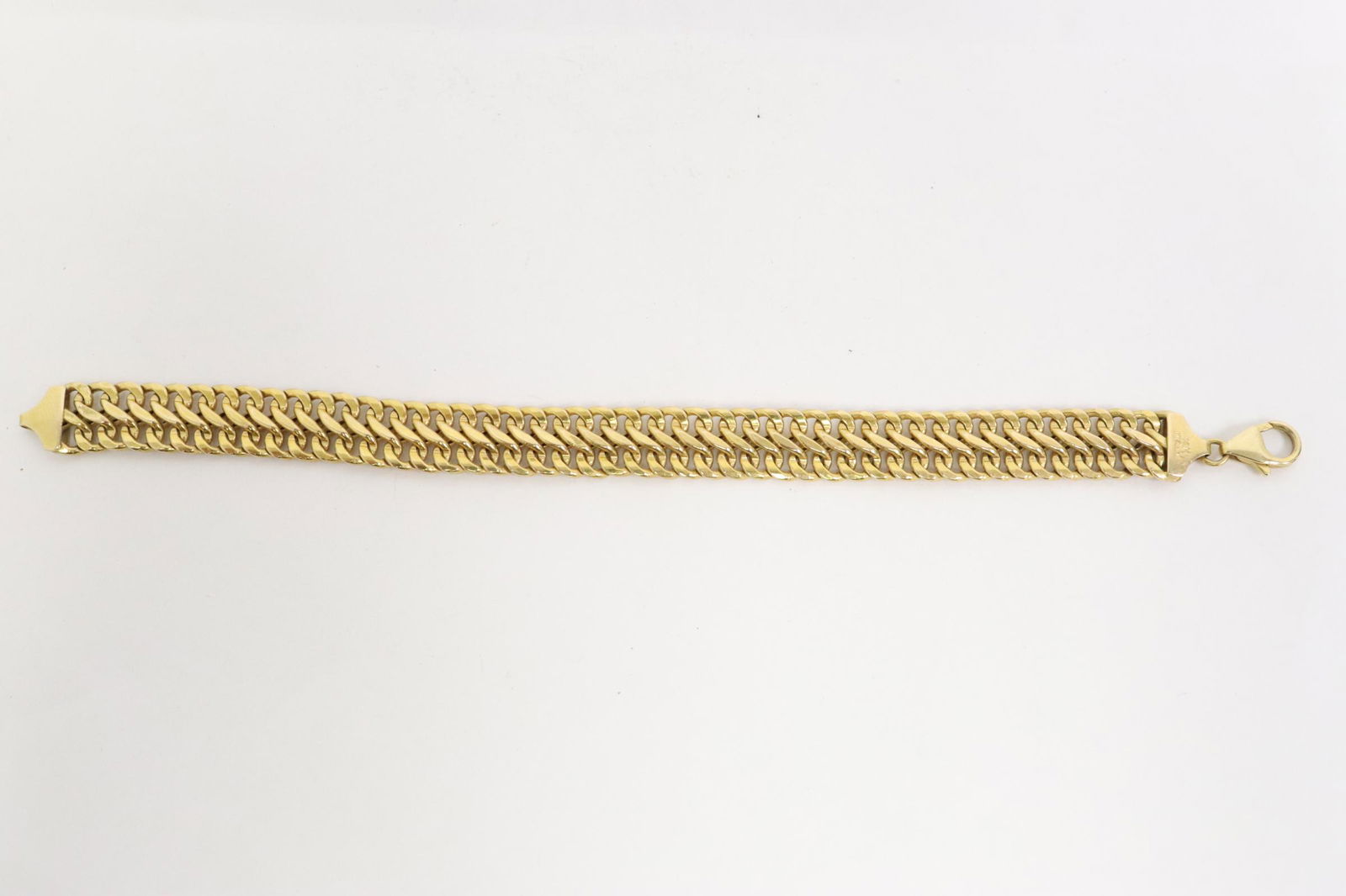 A 14K fancy link bracelet, wt. 8.6gm (1 of 10)