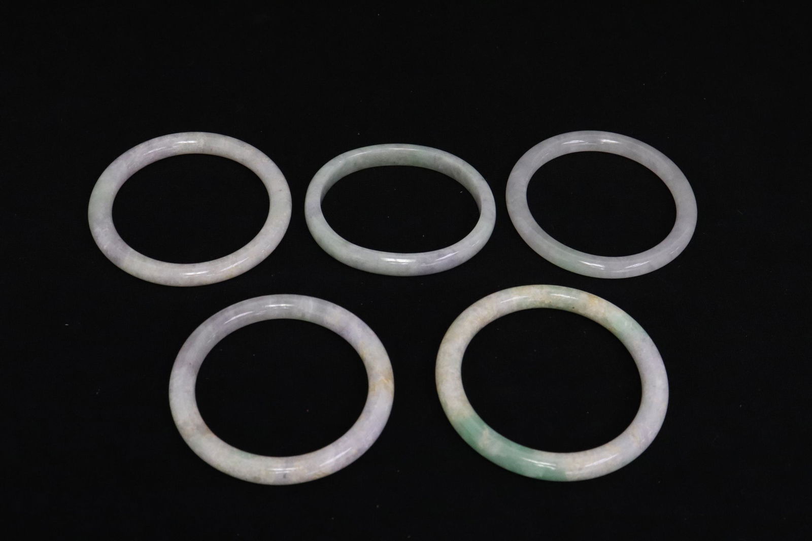 5 natural color lavender jadeite bangle (1 of 10)