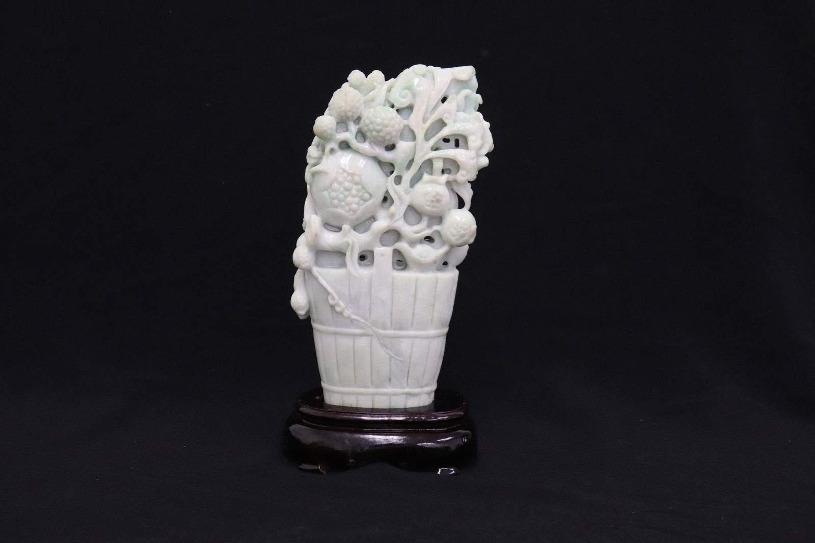 Chinese large natural color jadeite jade carving (1 of 10)