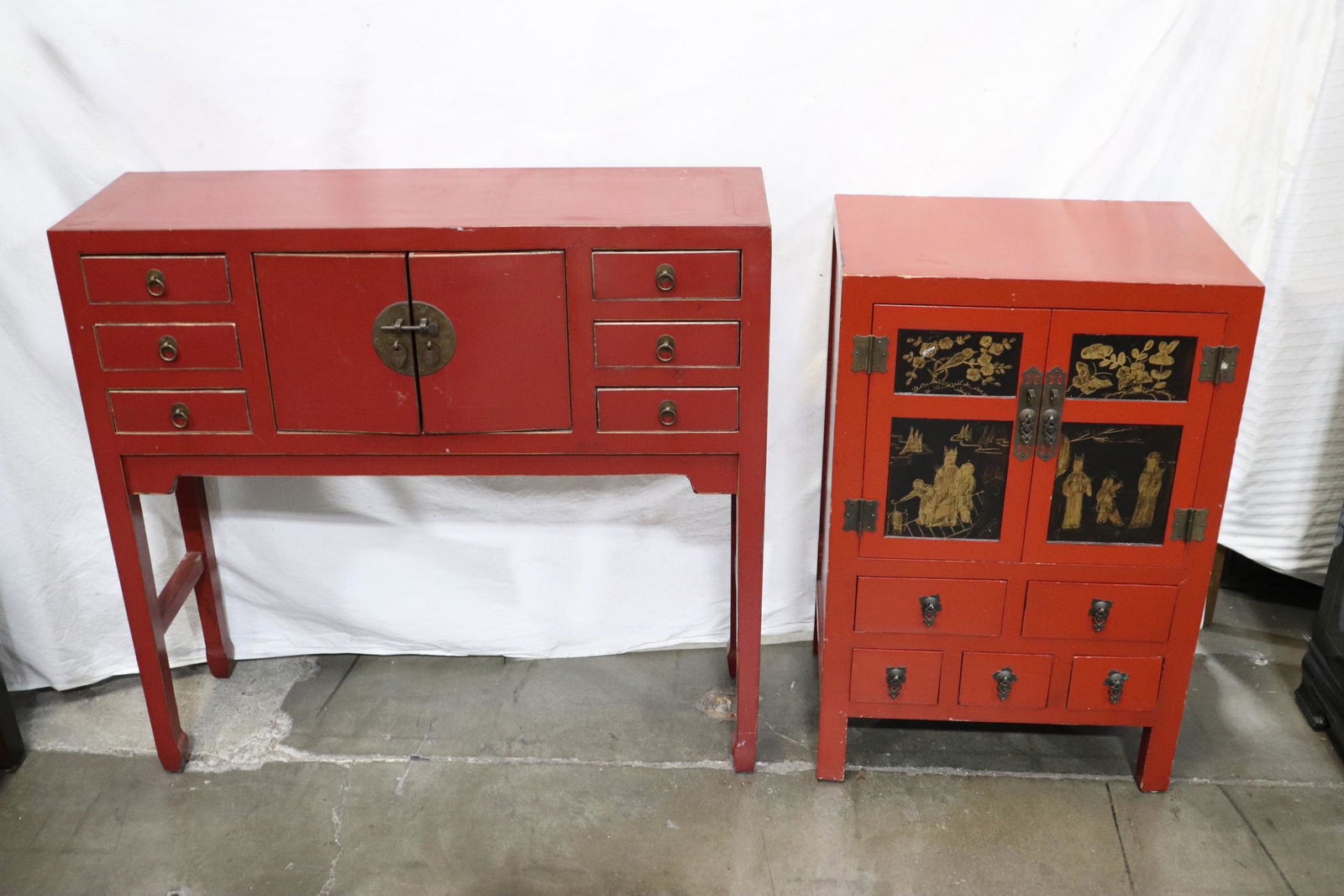 2 Chinese lacquer wood furnitures (1 of 10)