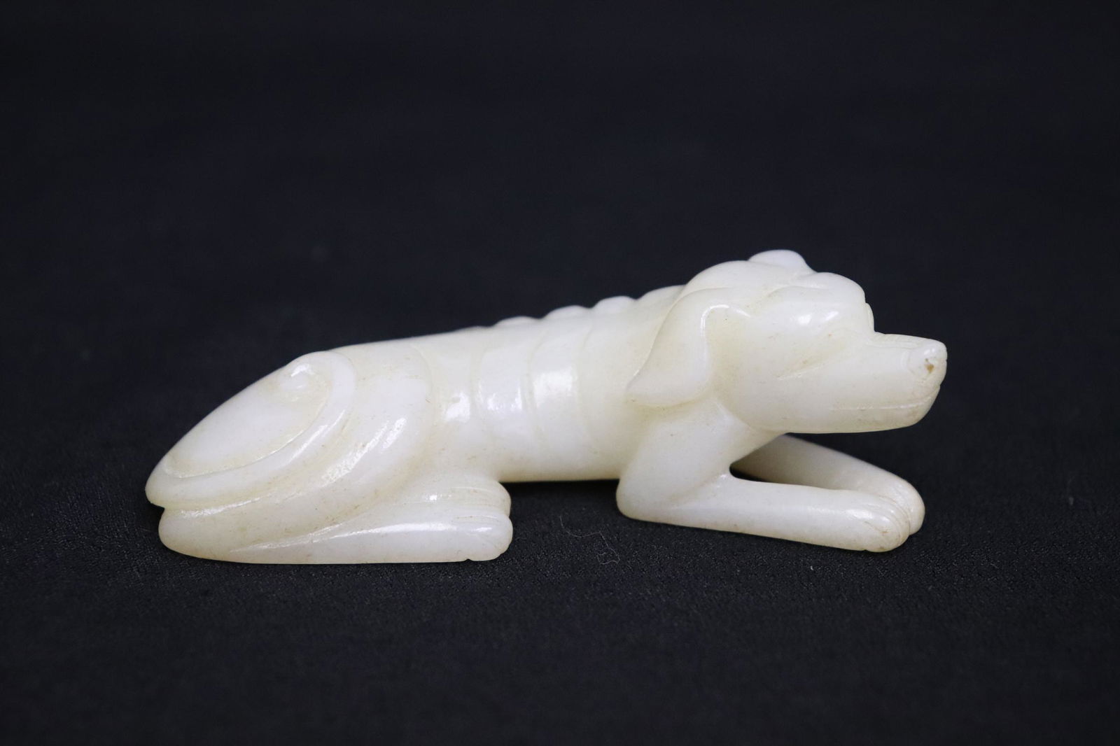 White jade carved dog (1 of 10)