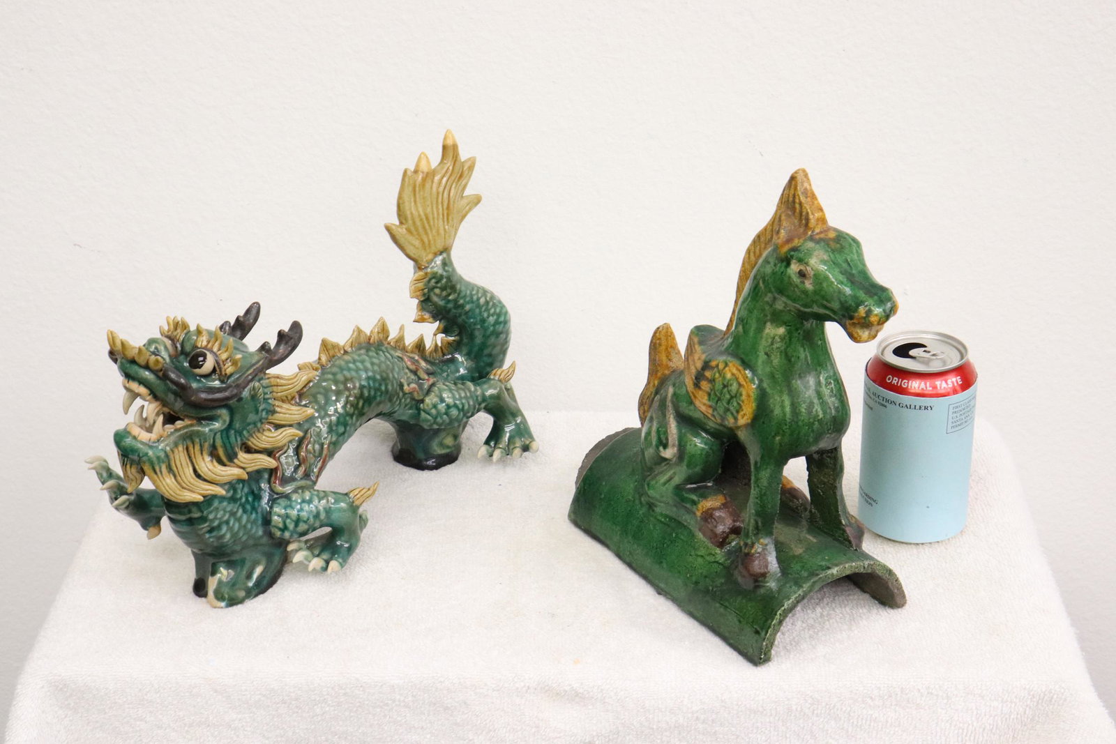 a vintage roof tile and a pottery sculpture (1 of 11)