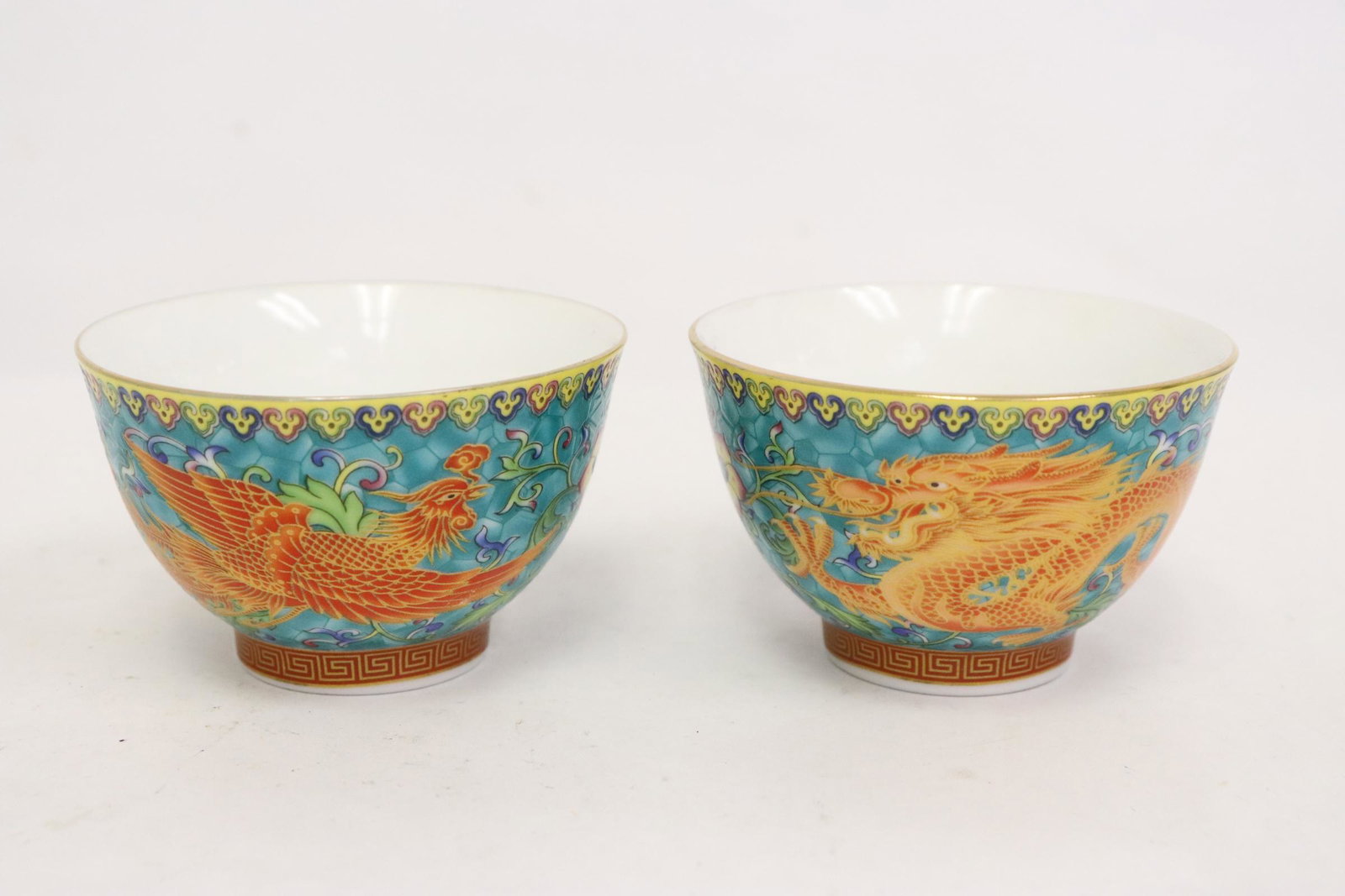 Pair famille rose porcelain tea cups (1 of 11)