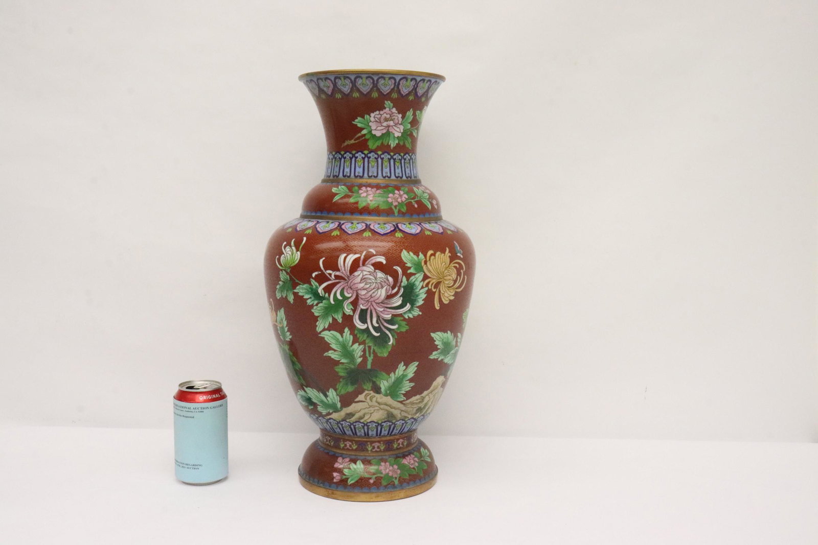Massive Chinese bronze based cloisonne vase (1 of 10)
