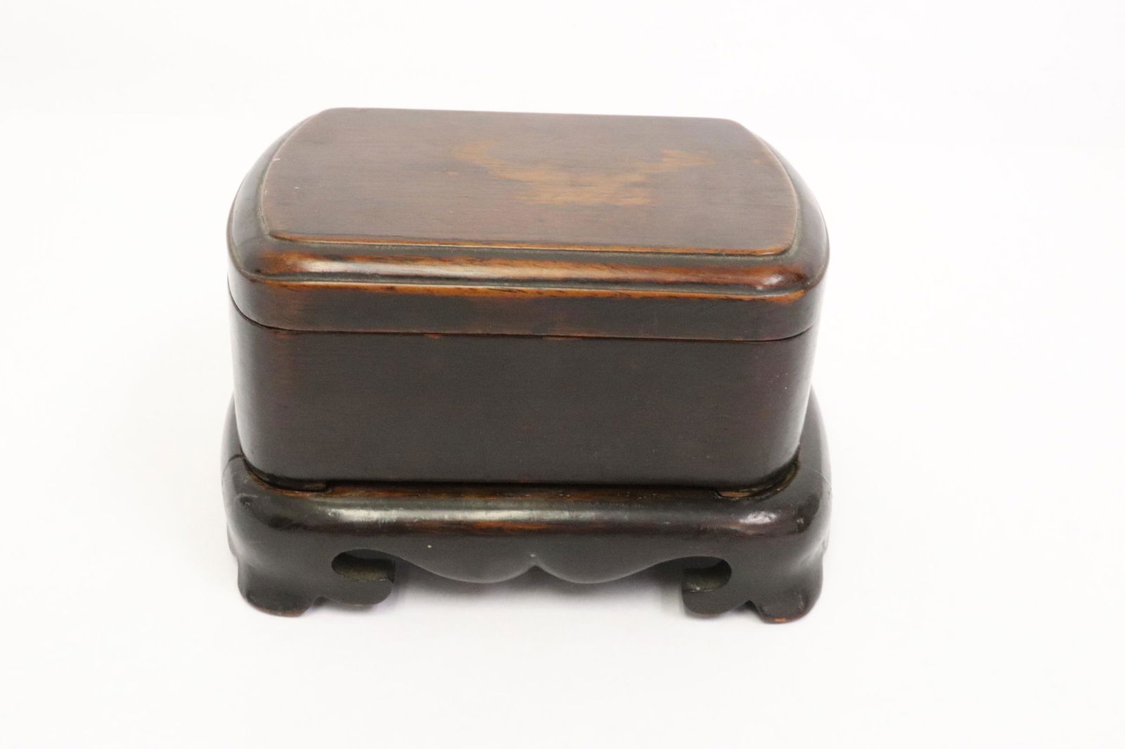 Chinese 19th c. rosewood box w/ original stand (1 of 8)